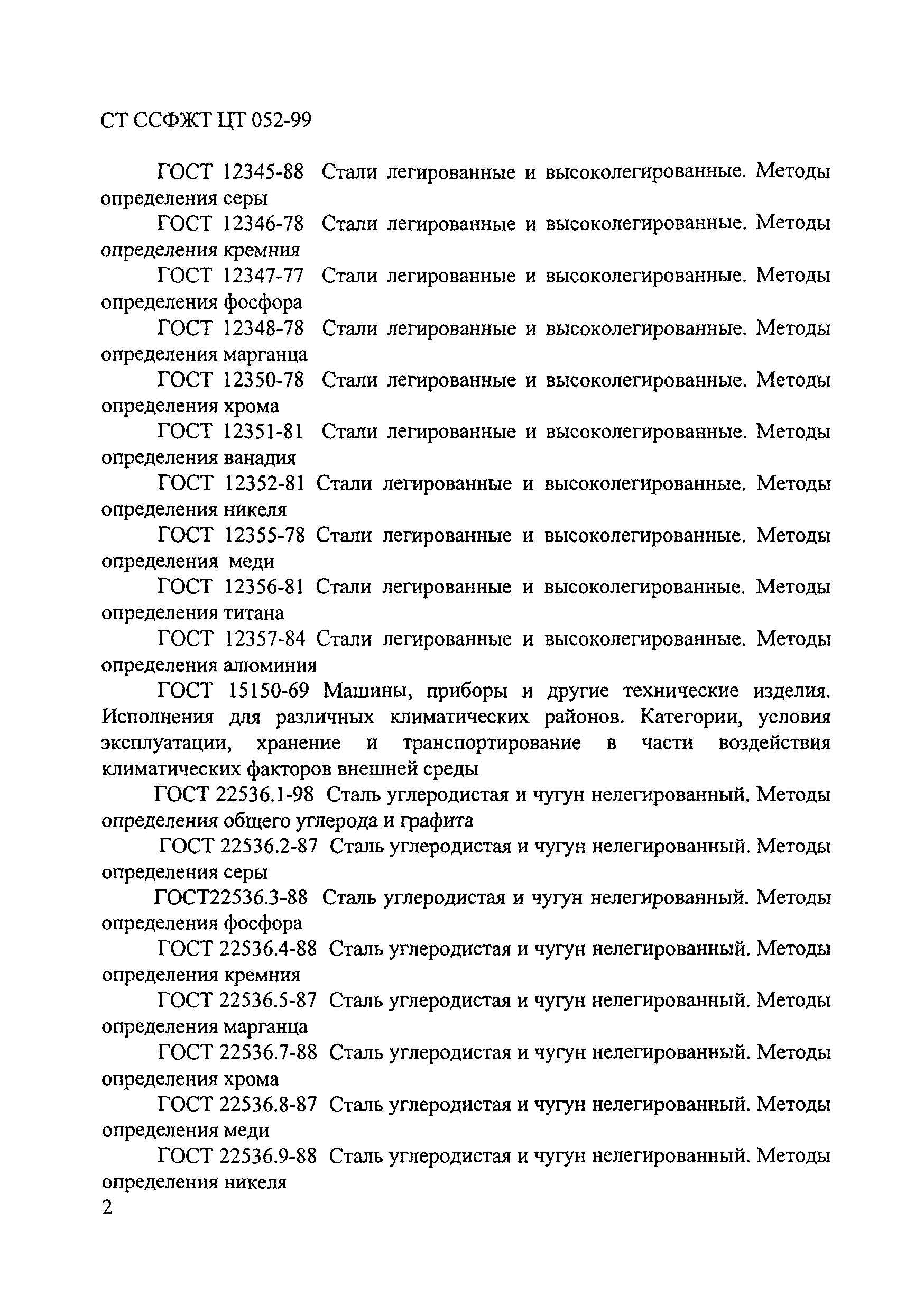 СТ ССФЖТ ЦТ 052-99