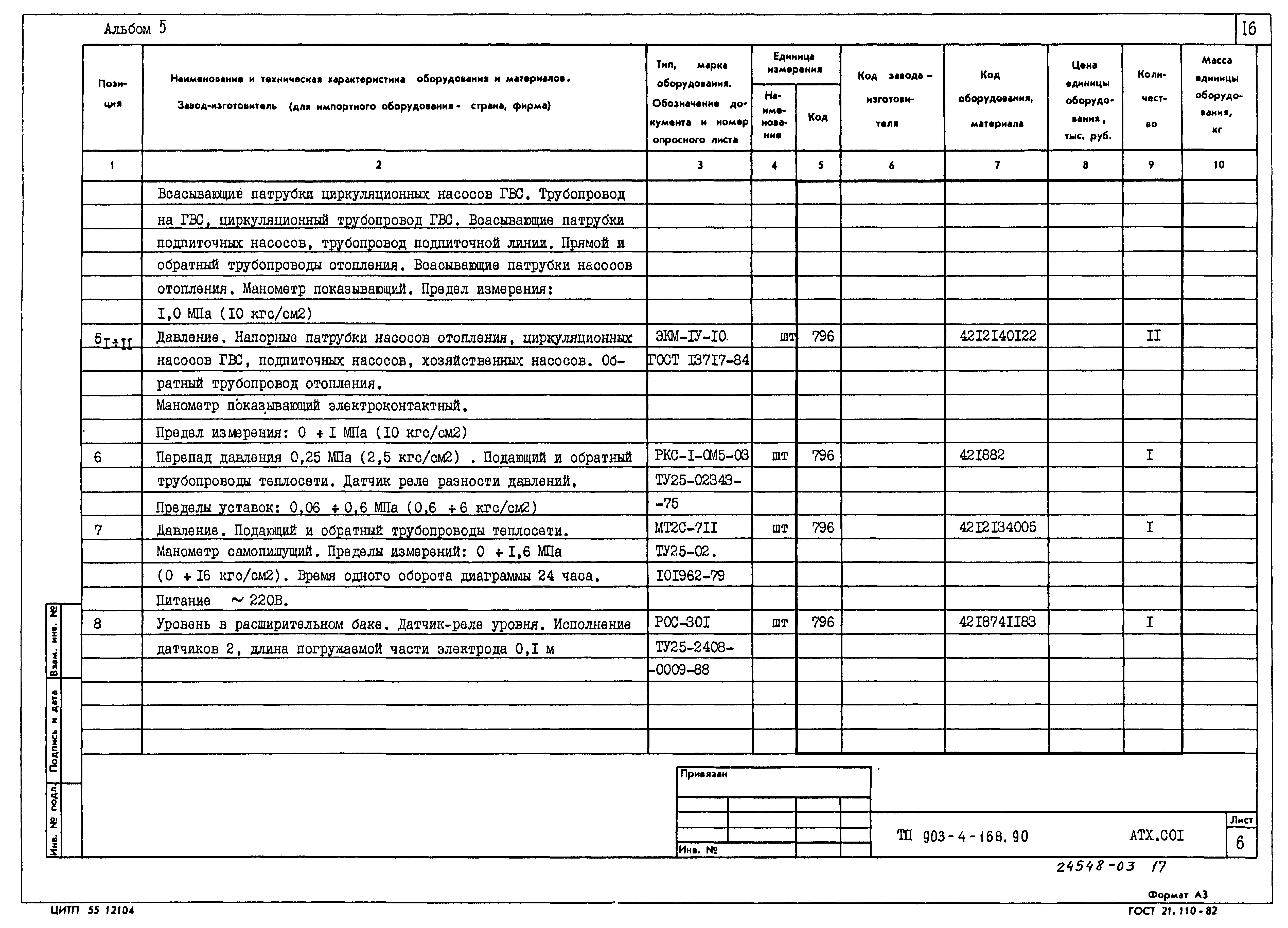 Типовой проект 903-4-168.90