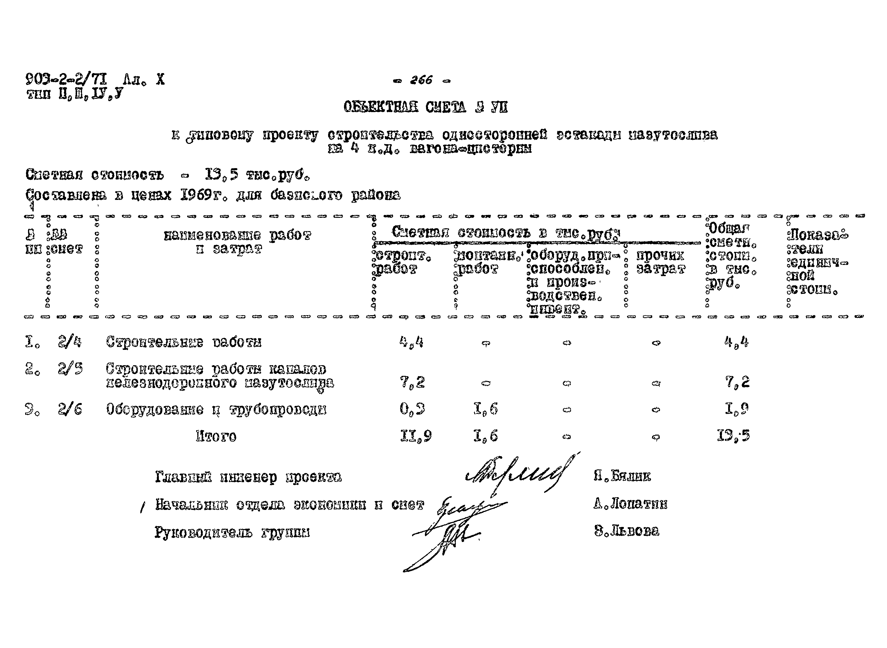 Типовой проект 903-2-2/71