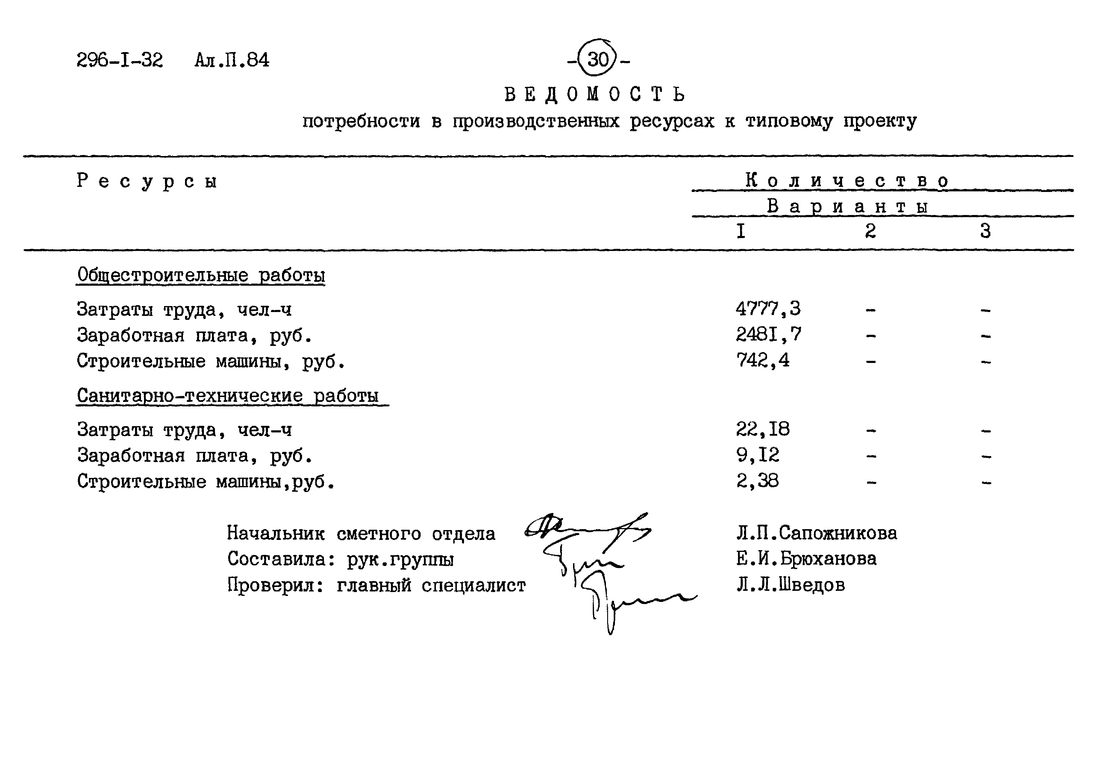 Типовой проект 296-1-32