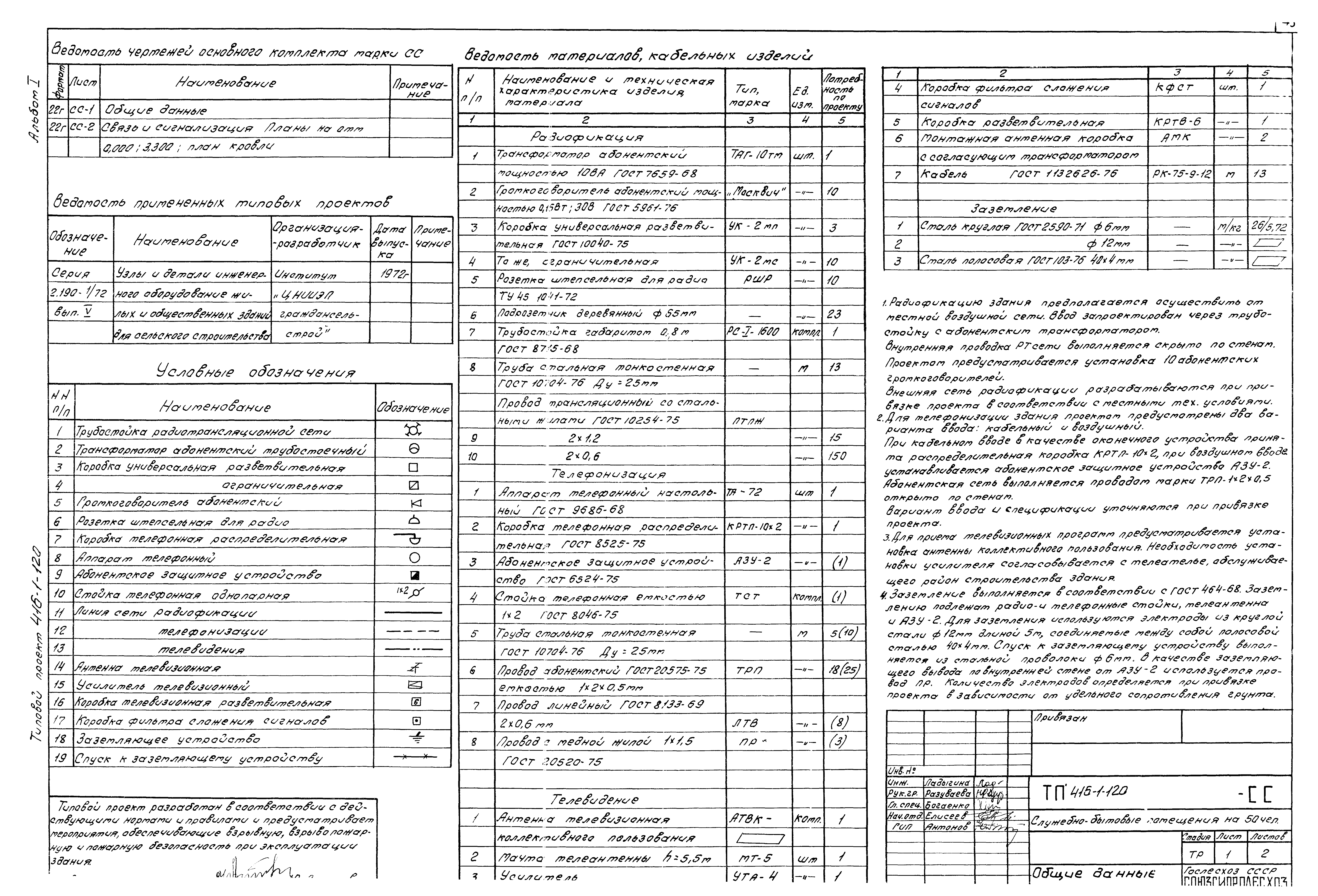 Типовой проект 416-1-120