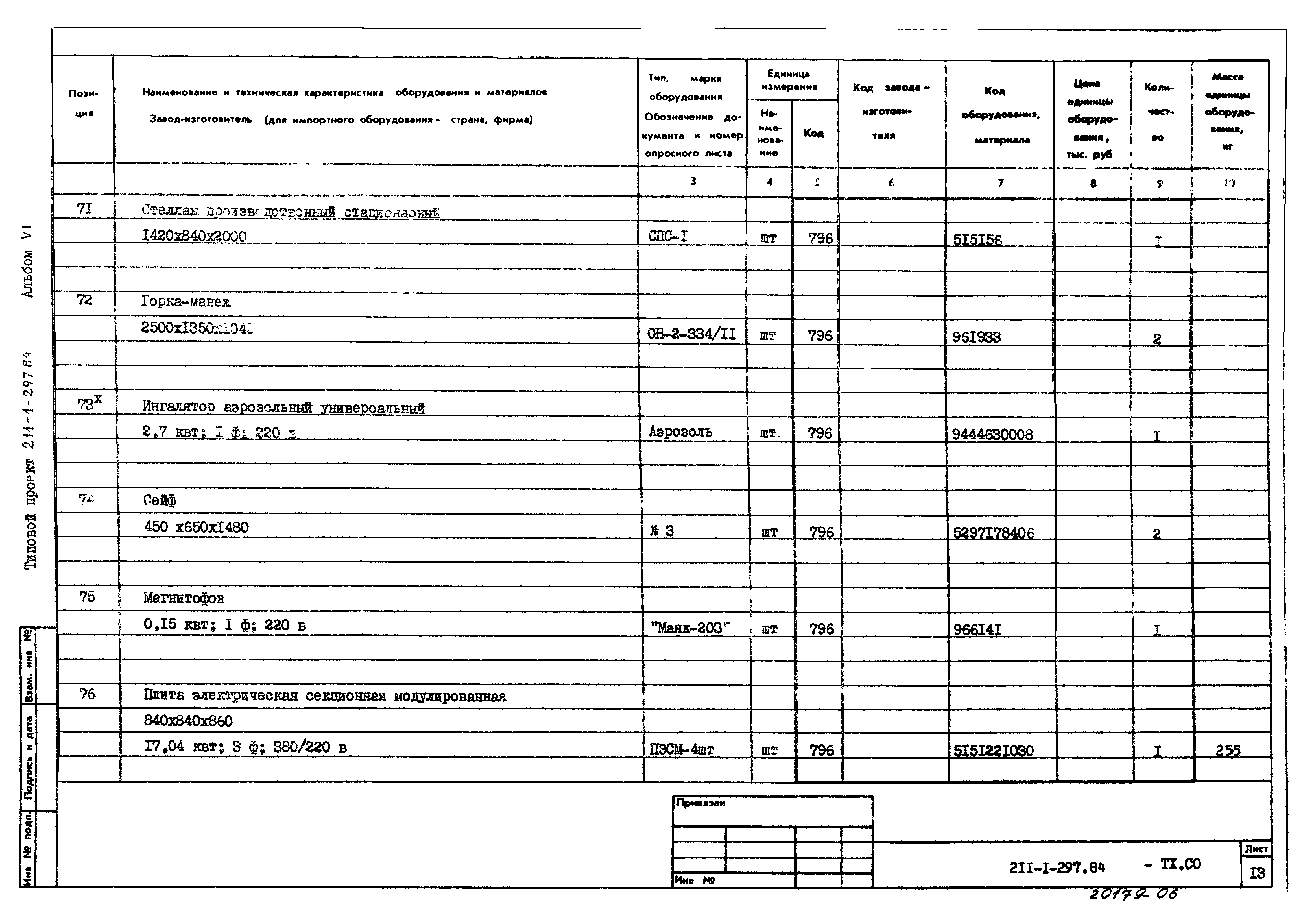 Типовой проект 211-1-297.84