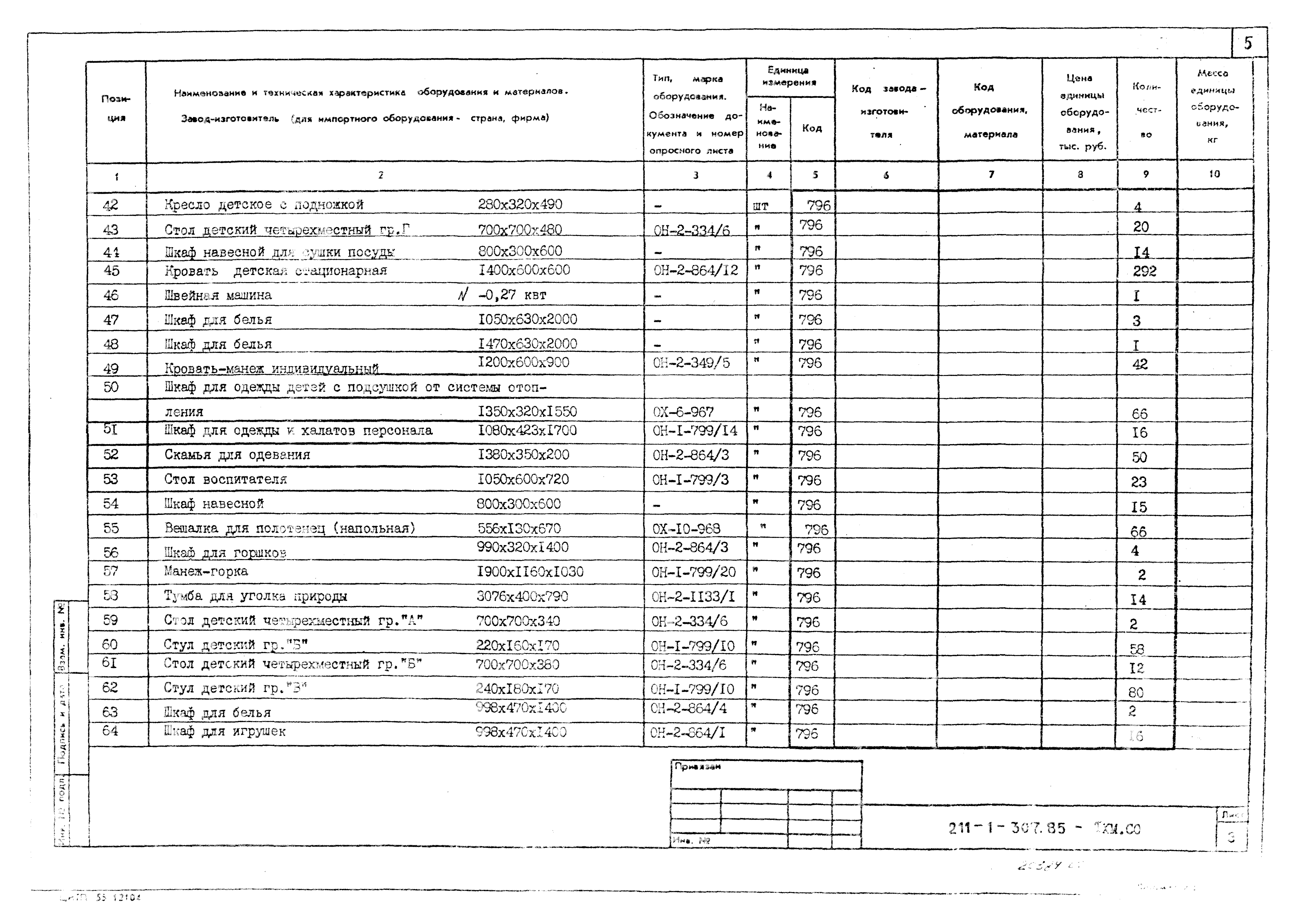 Типовой проект 211-1-307.85