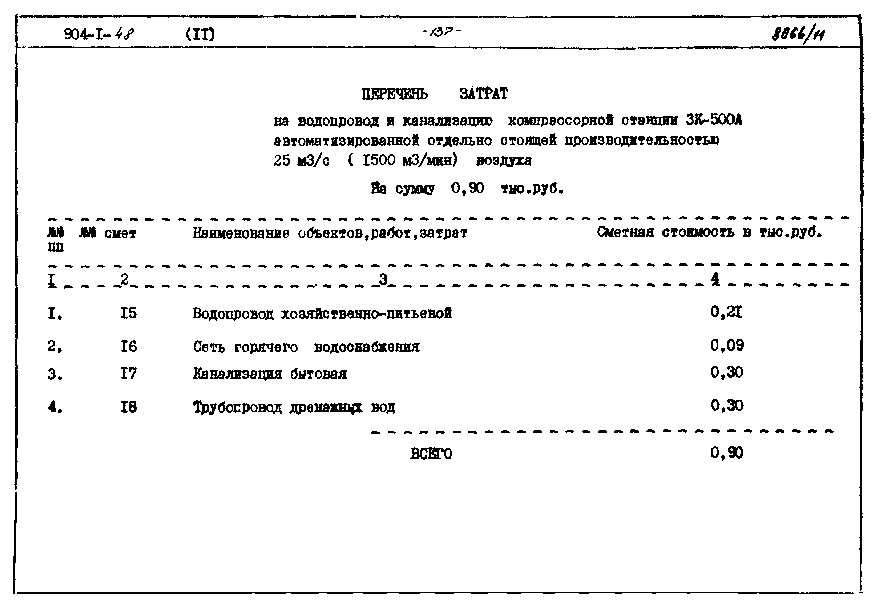 Типовой проект 904-1-48