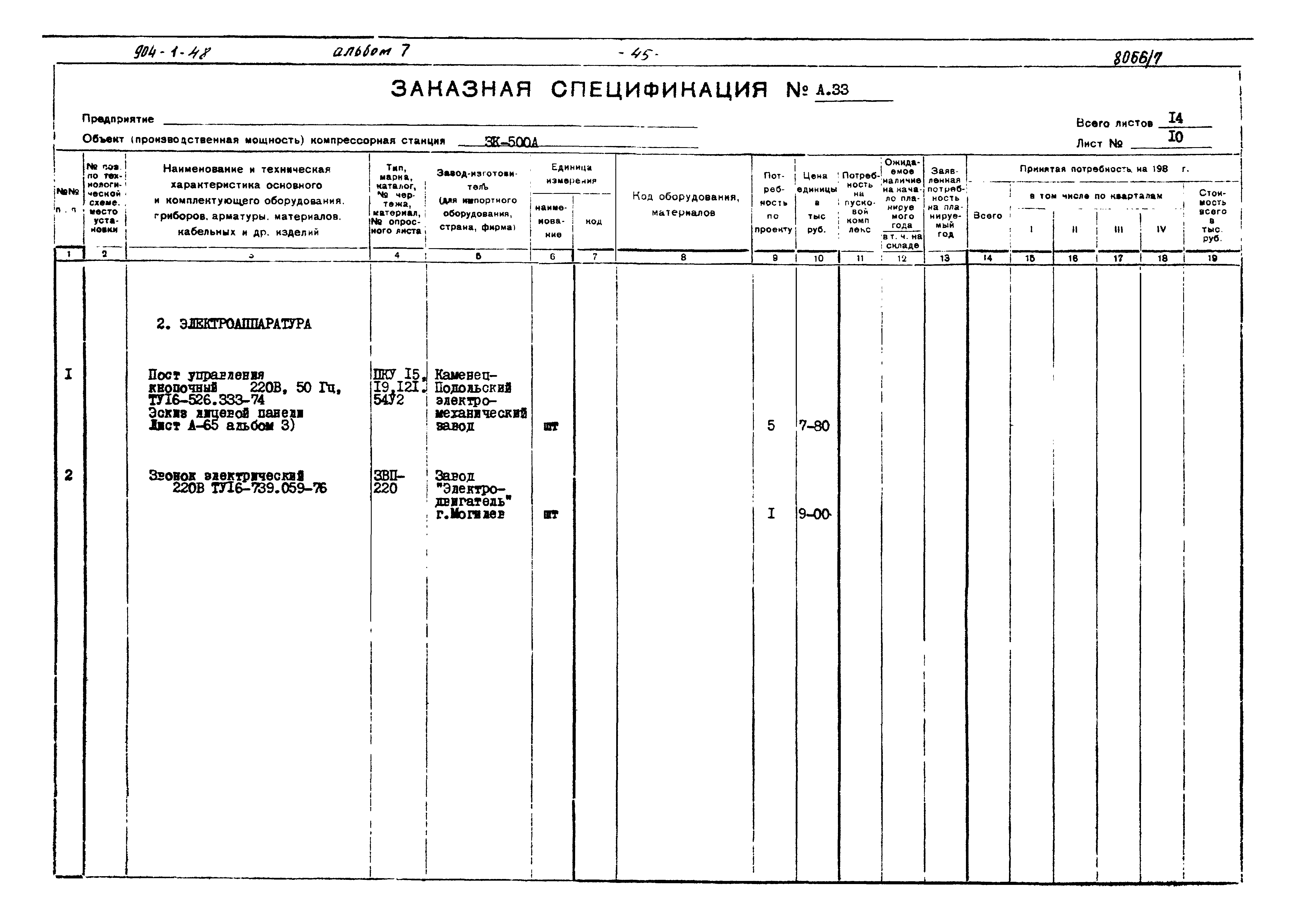 Типовой проект 904-1-48