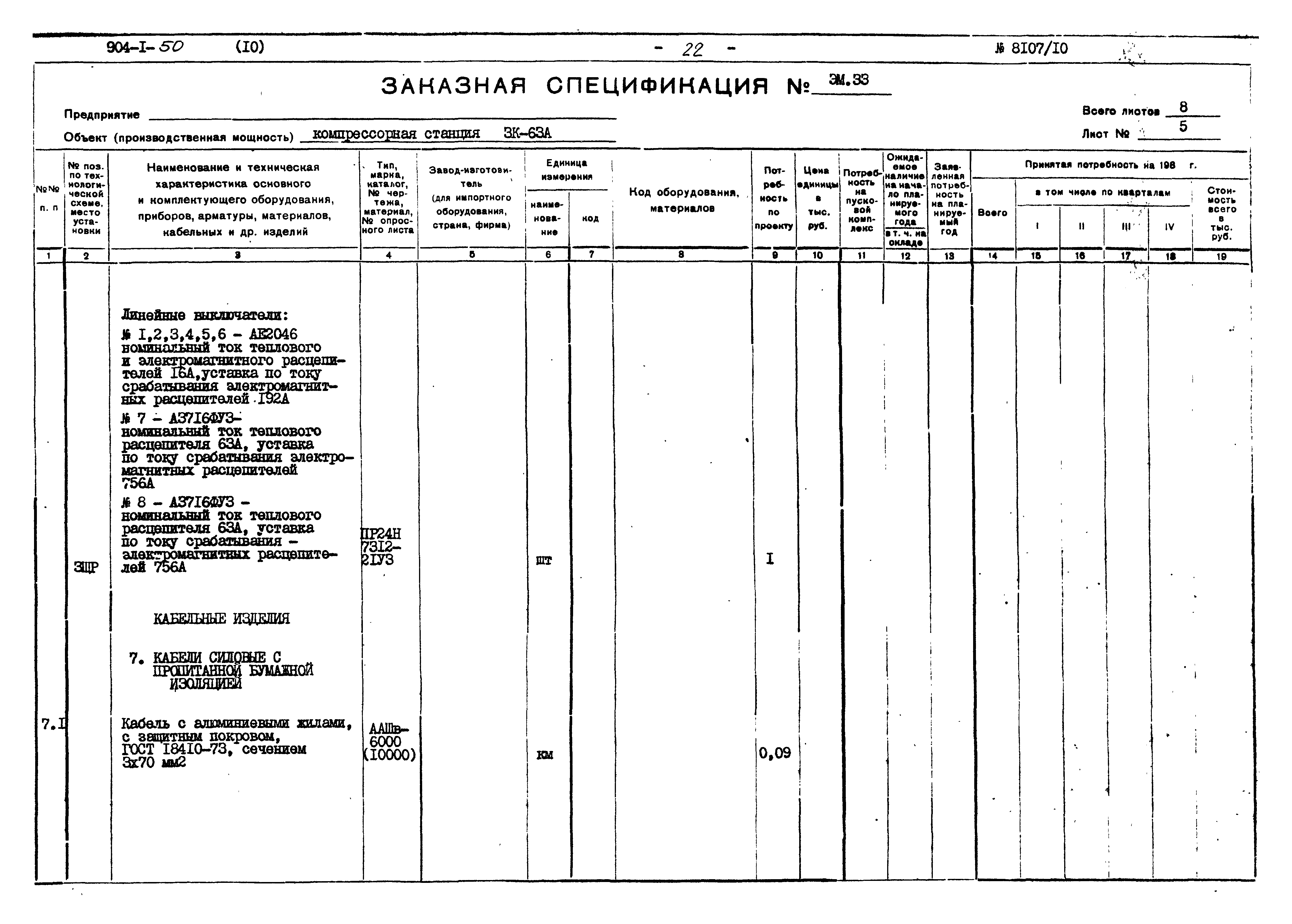 Типовой проект 904-1-50