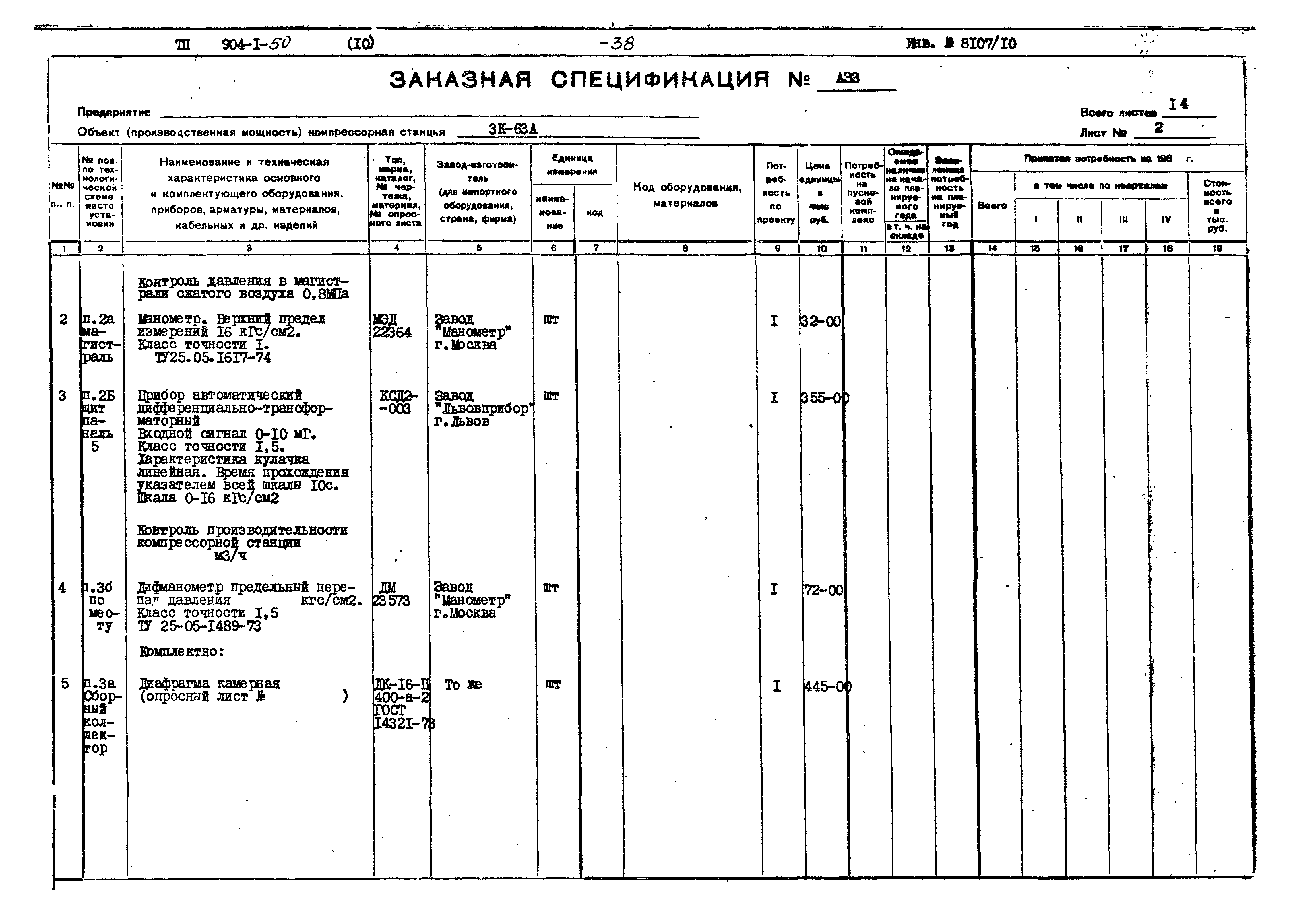Типовой проект 904-1-50