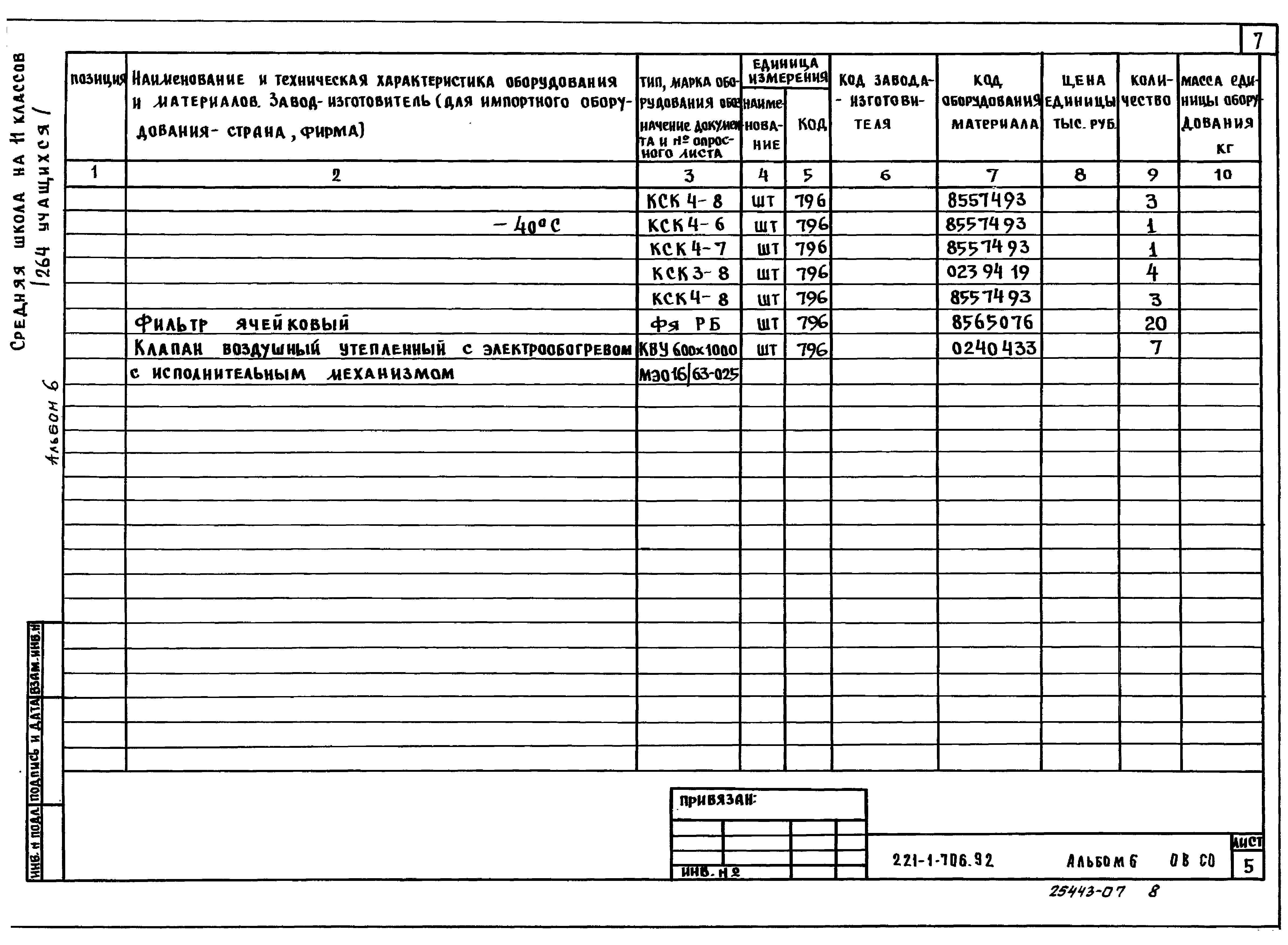 Типовой проект 221-1-706.92