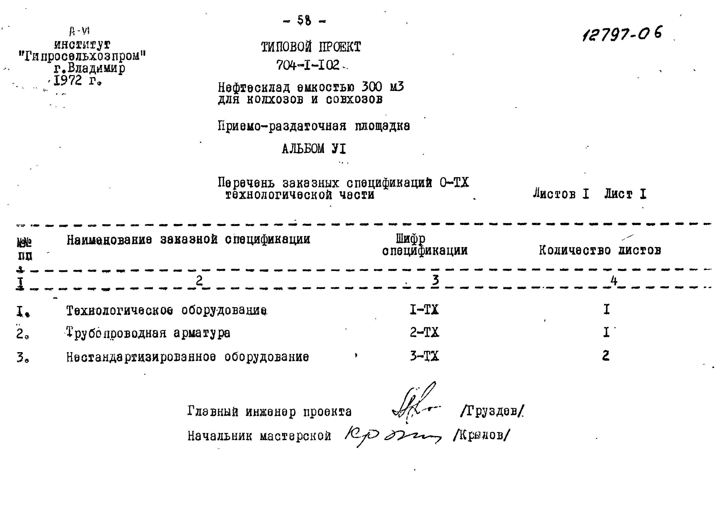Типовой проект 704-1-102