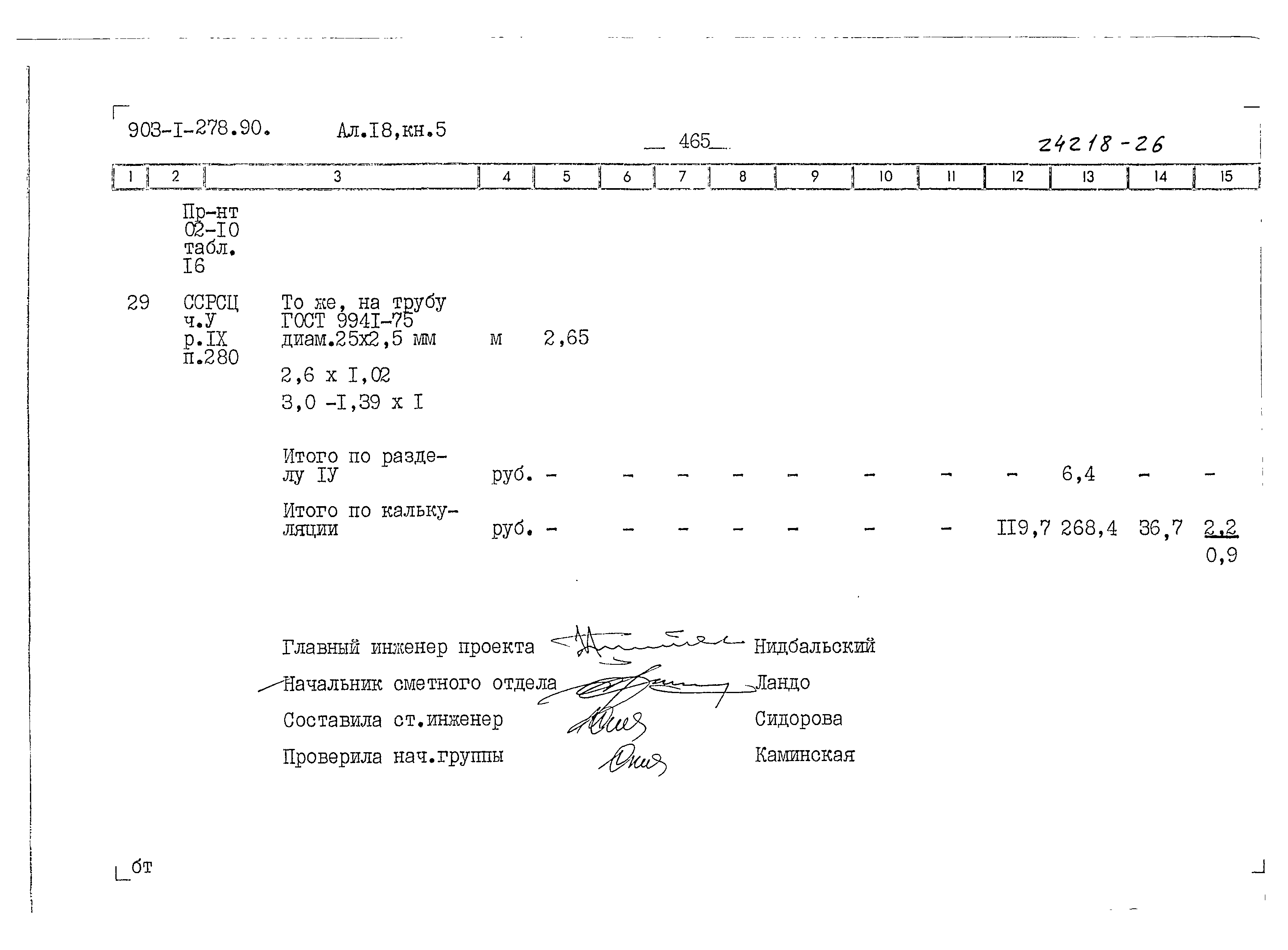 Типовой проект 903-1-279.90