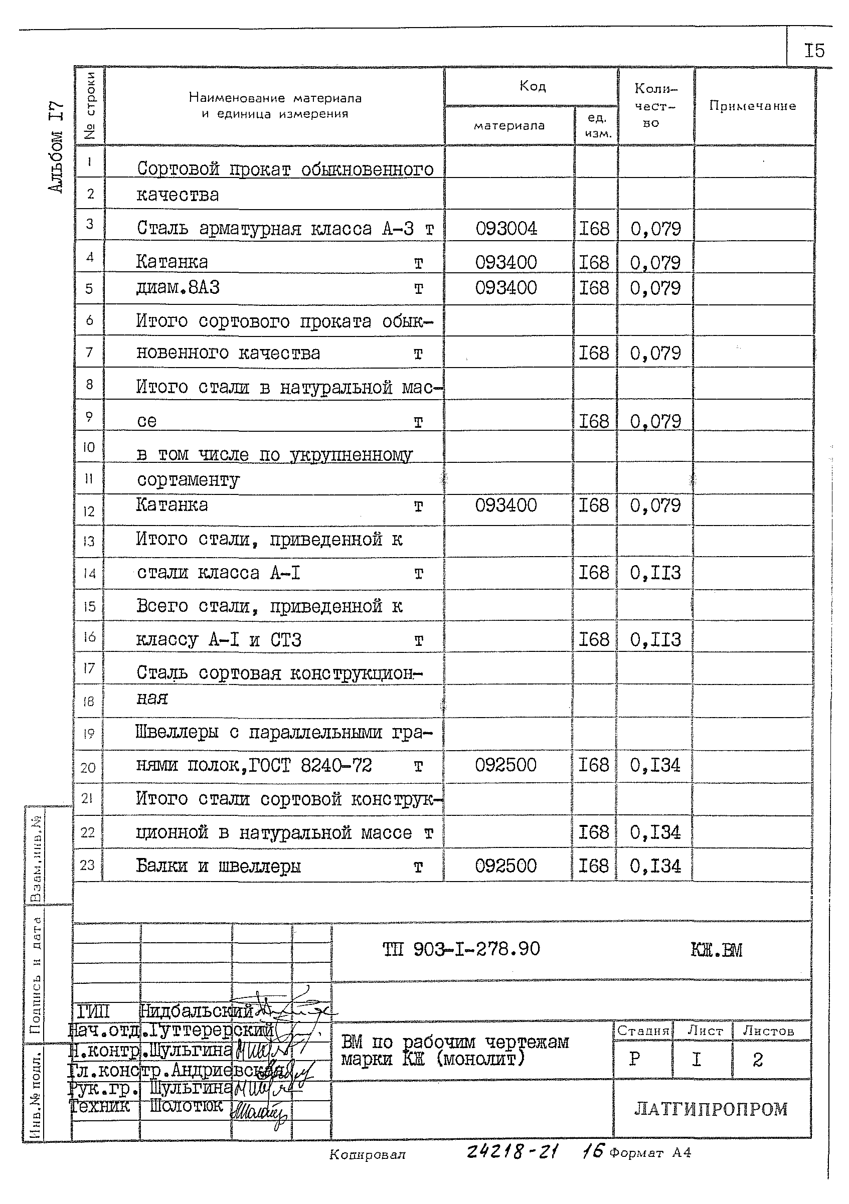Типовой проект 903-1-279.90