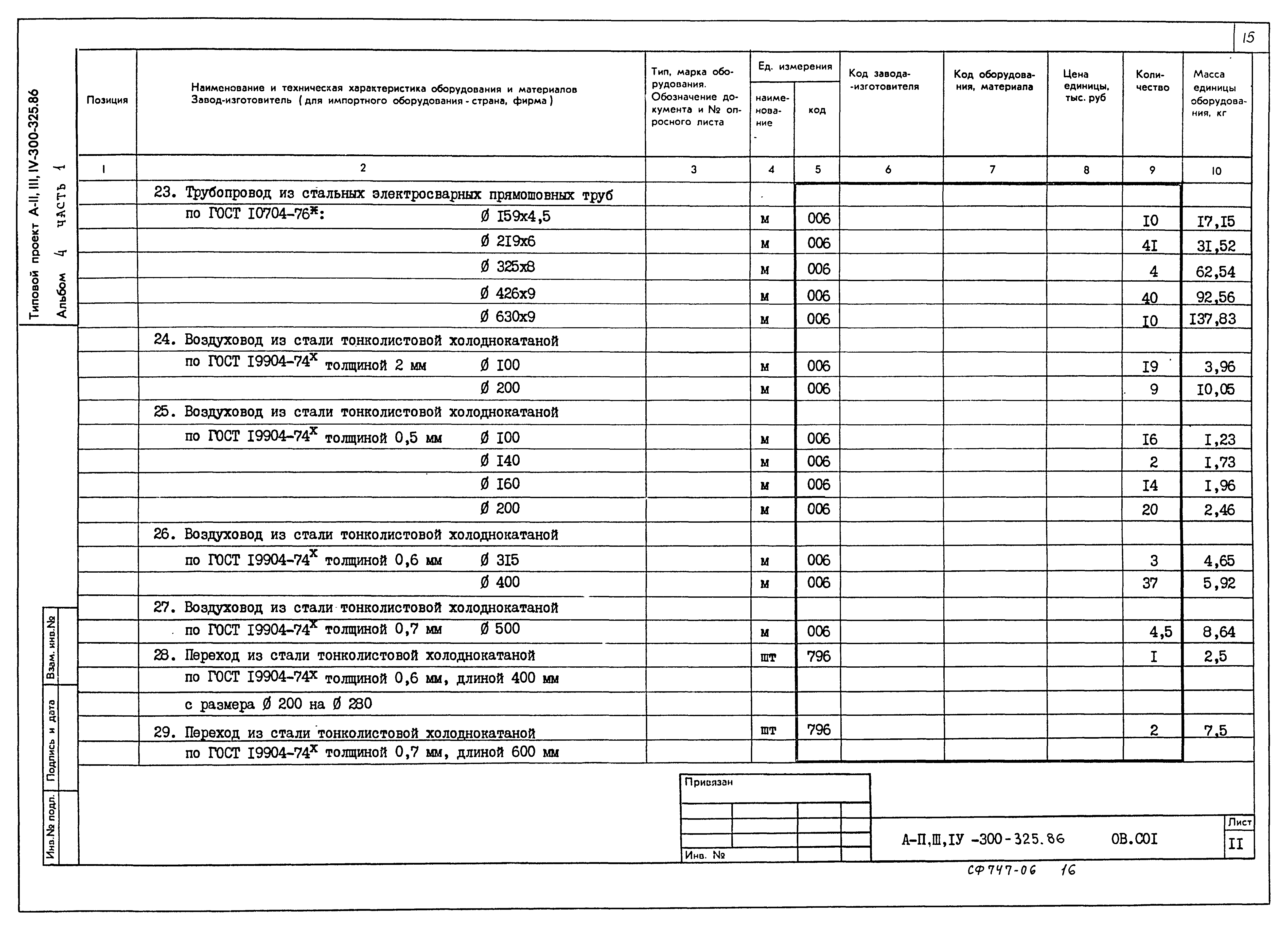 Типовой проект А-II,III,IV-300-326.86