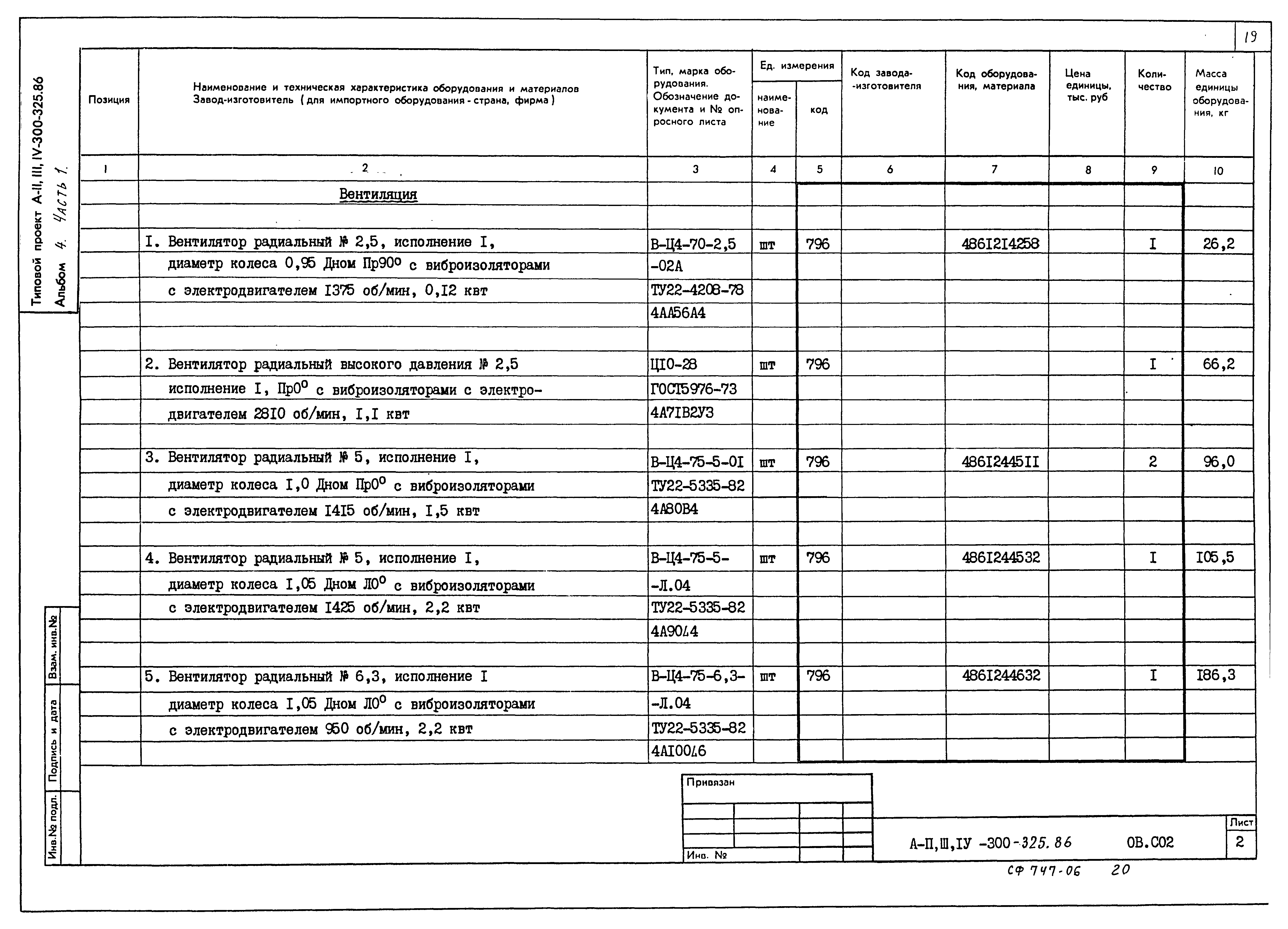 Типовой проект А-II,III,IV-300-326.86
