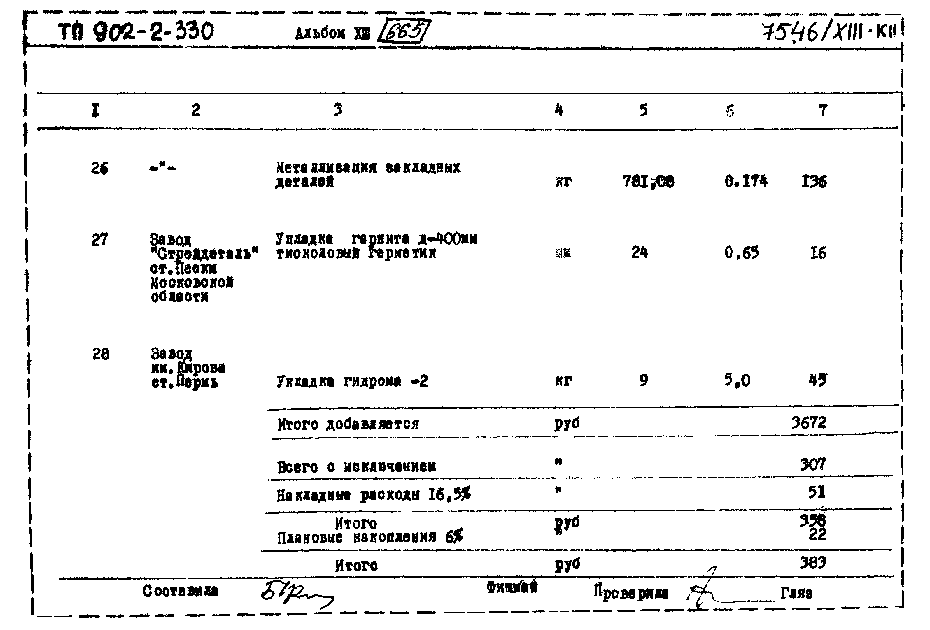 Типовой проект 902-2-330