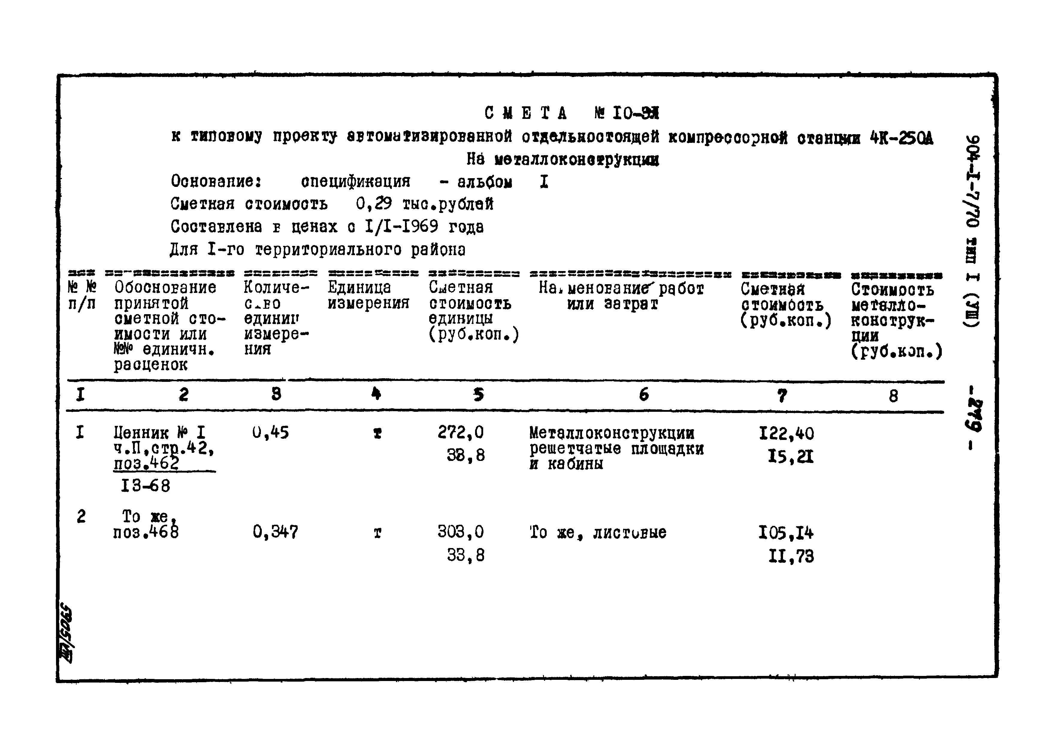 Типовой проект 904-1-7/70
