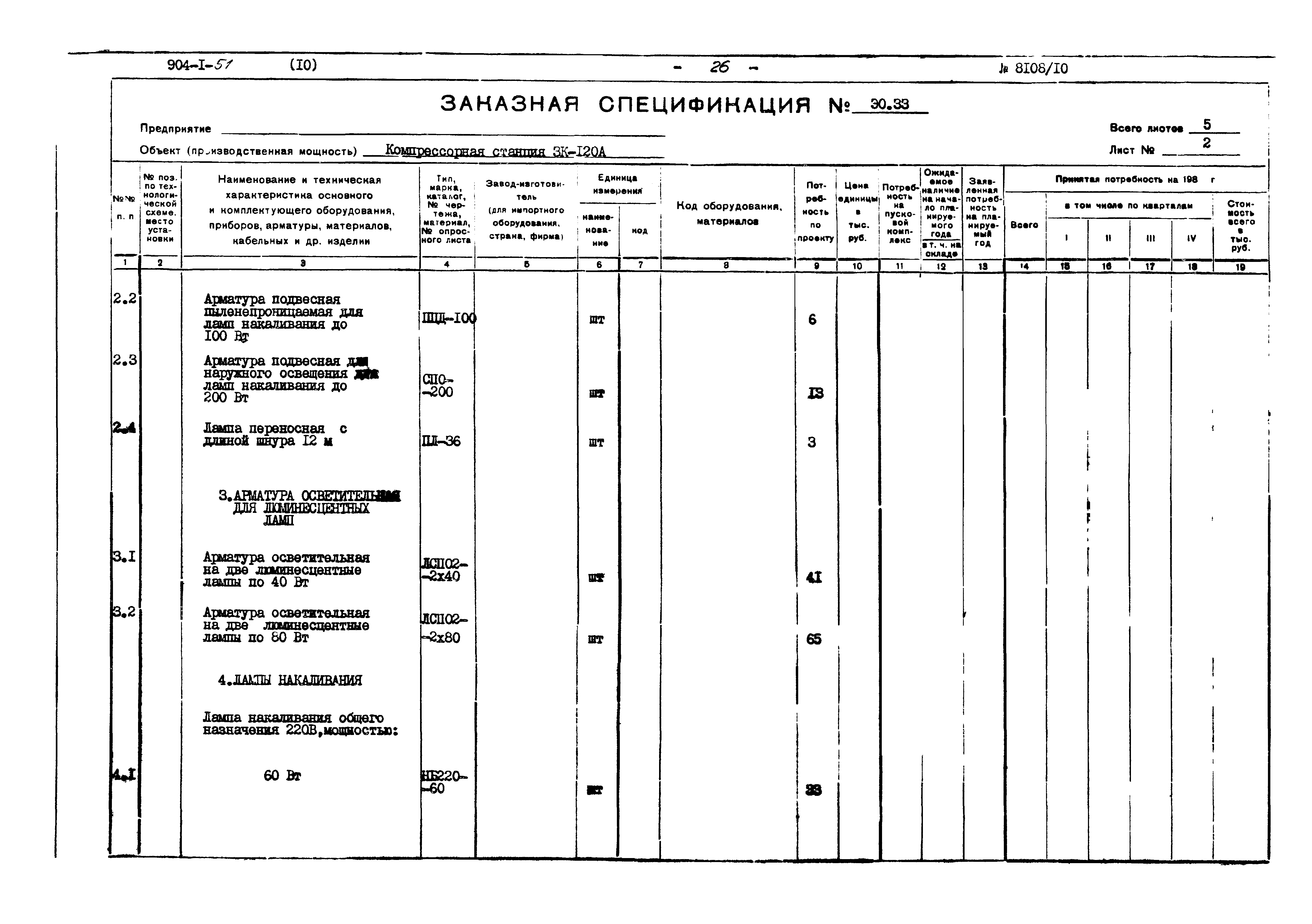 Типовой проект 904-1-51