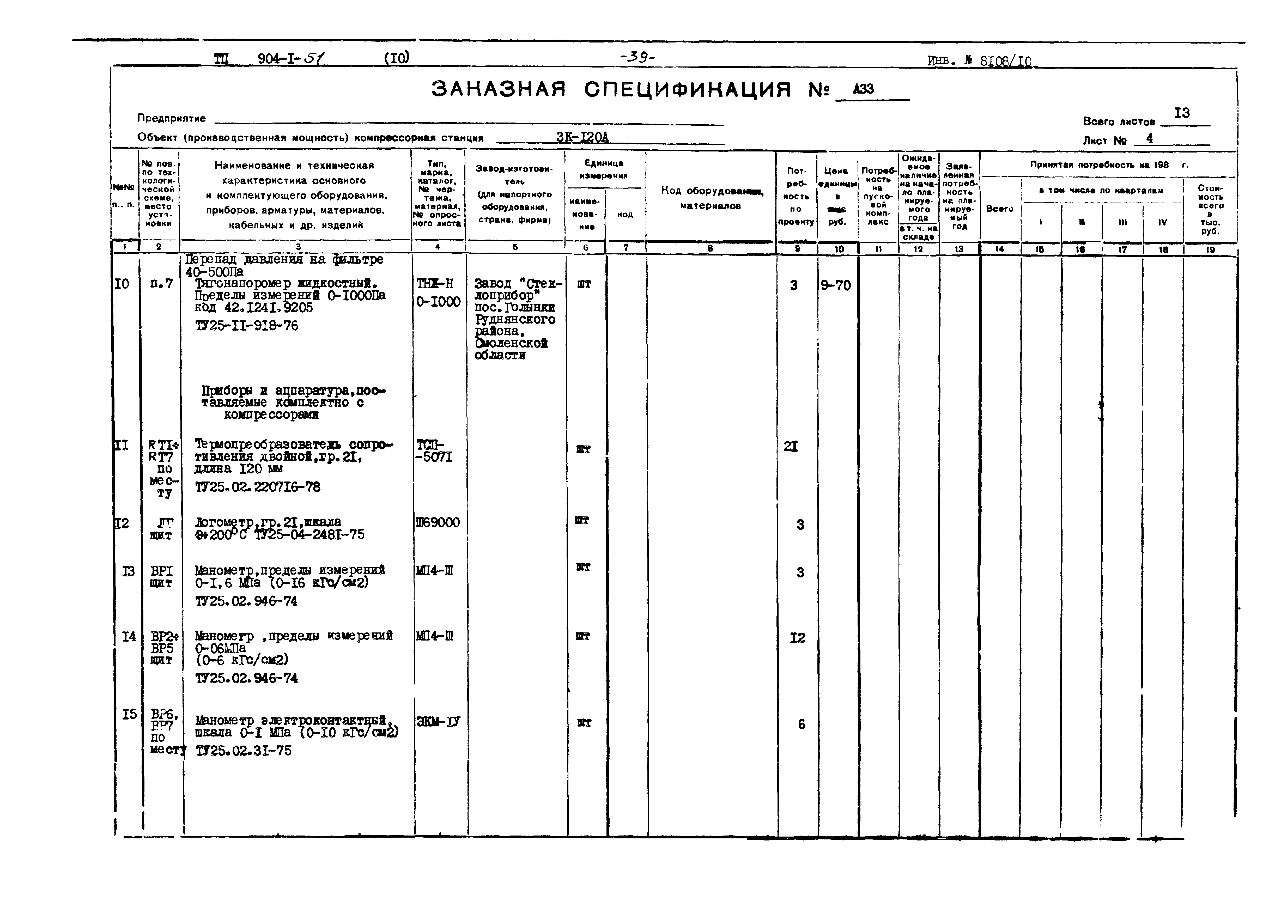 Типовой проект 904-1-51