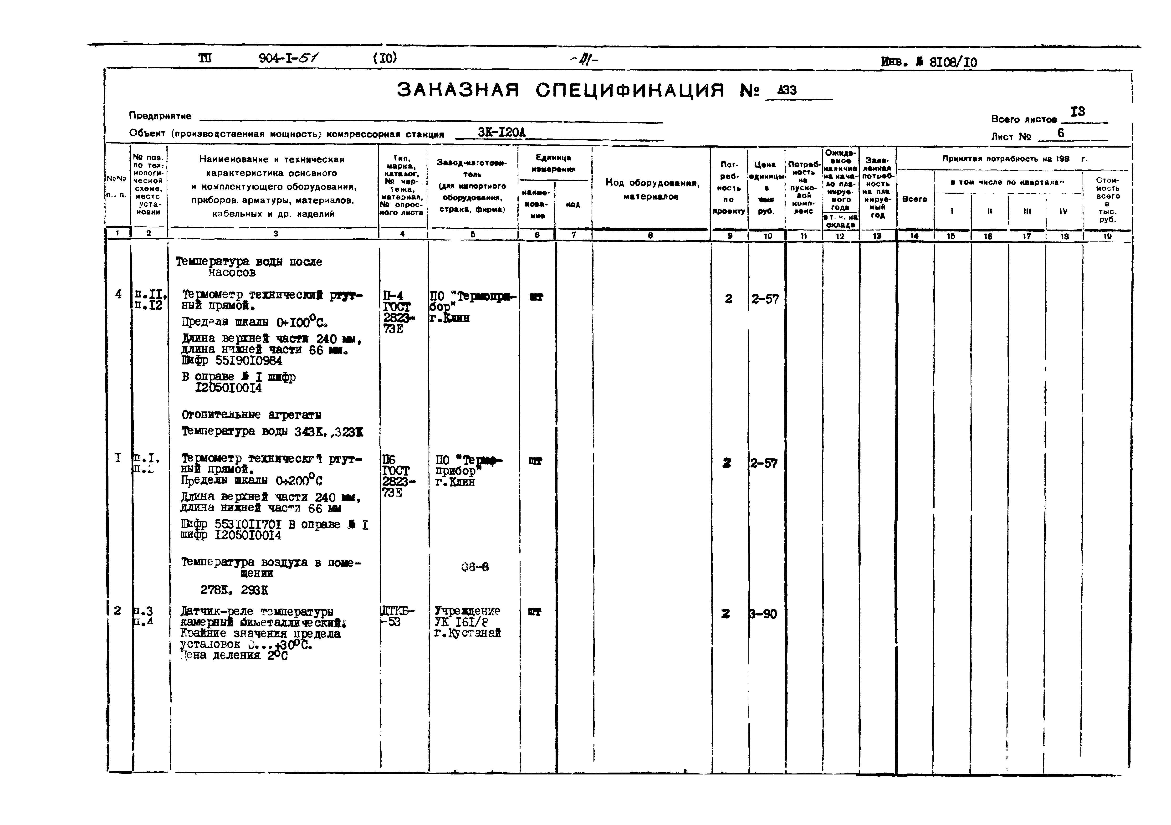 Типовой проект 904-1-51