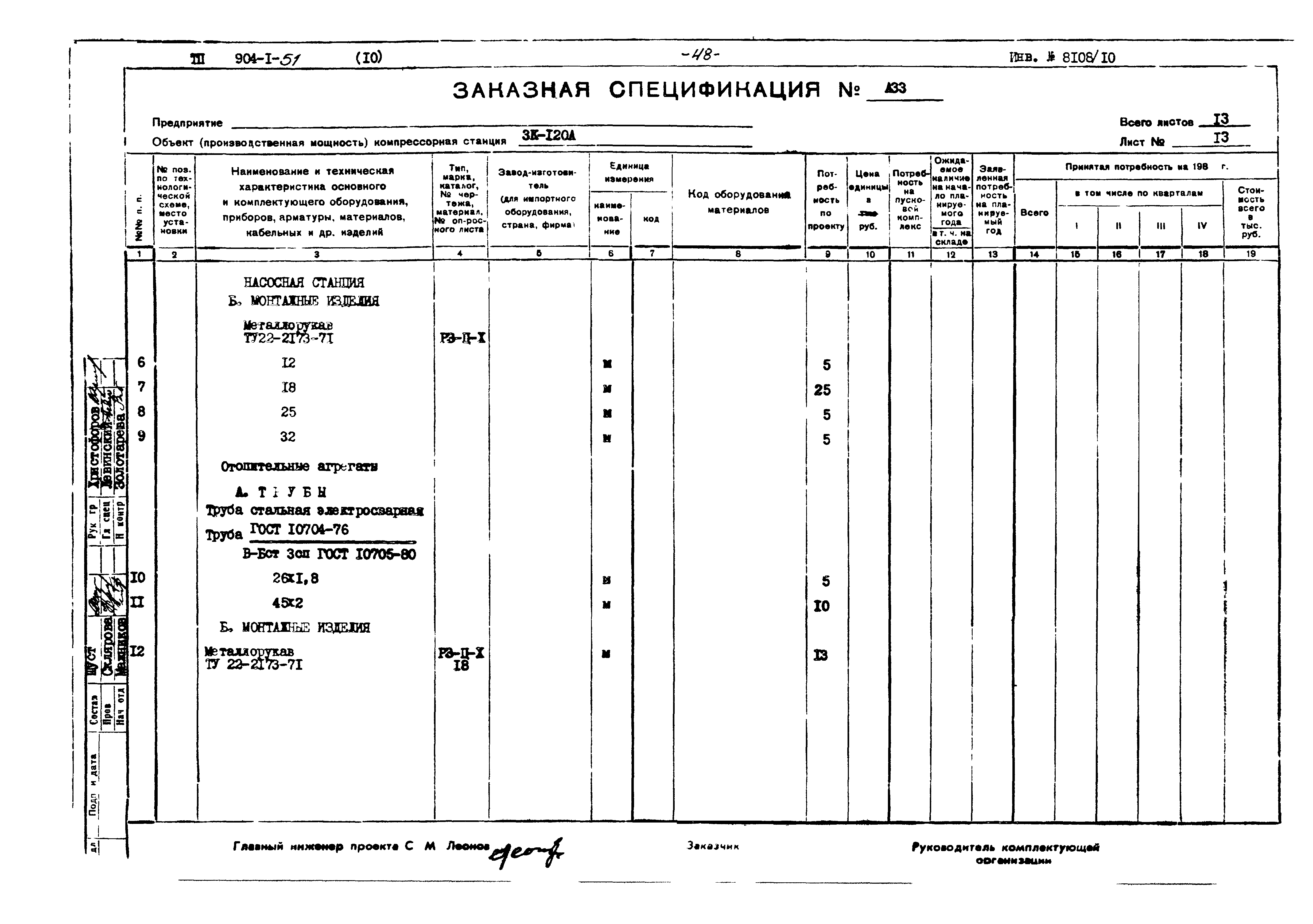 Типовой проект 904-1-51