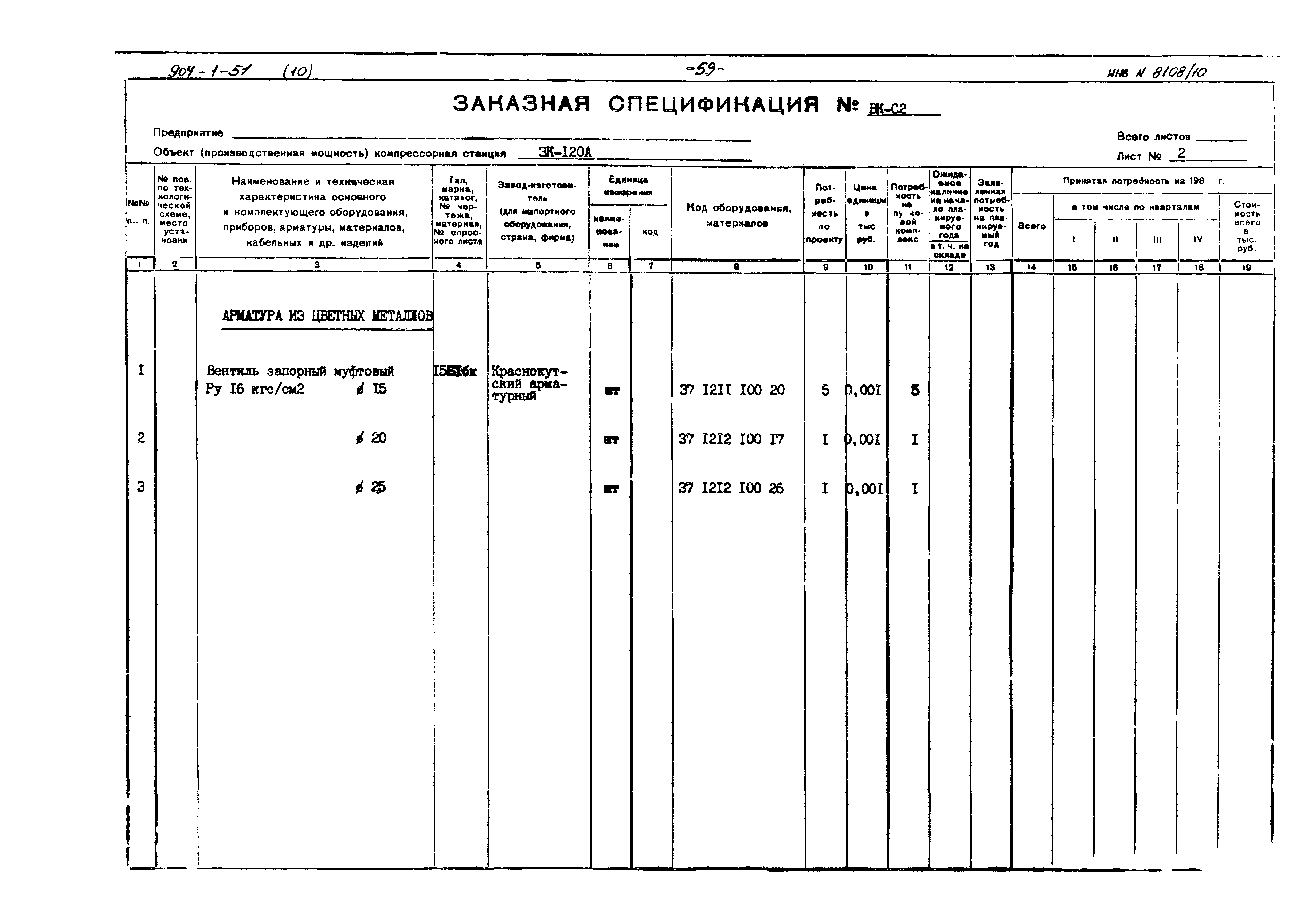 Типовой проект 904-1-51