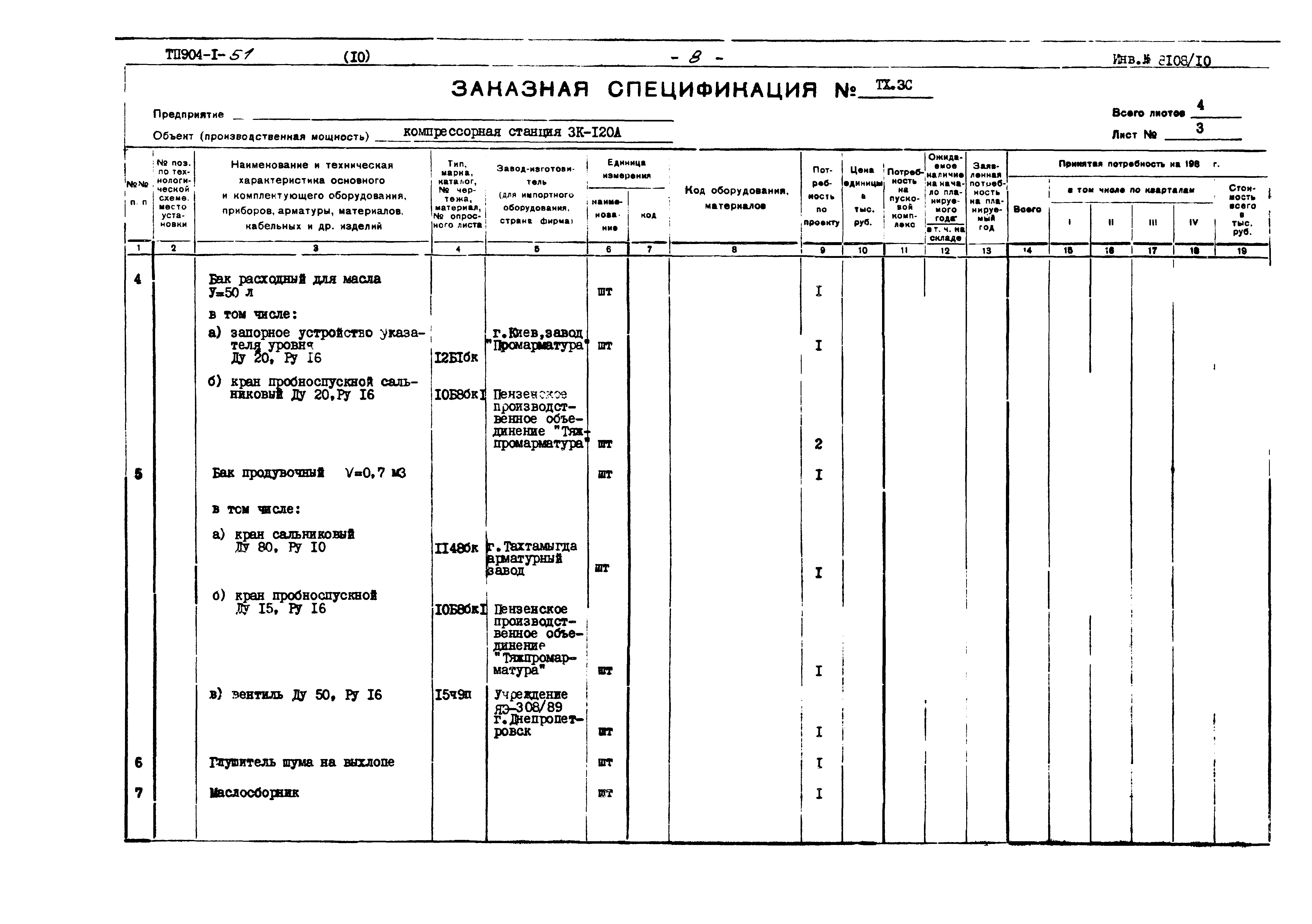 Типовой проект 904-1-51