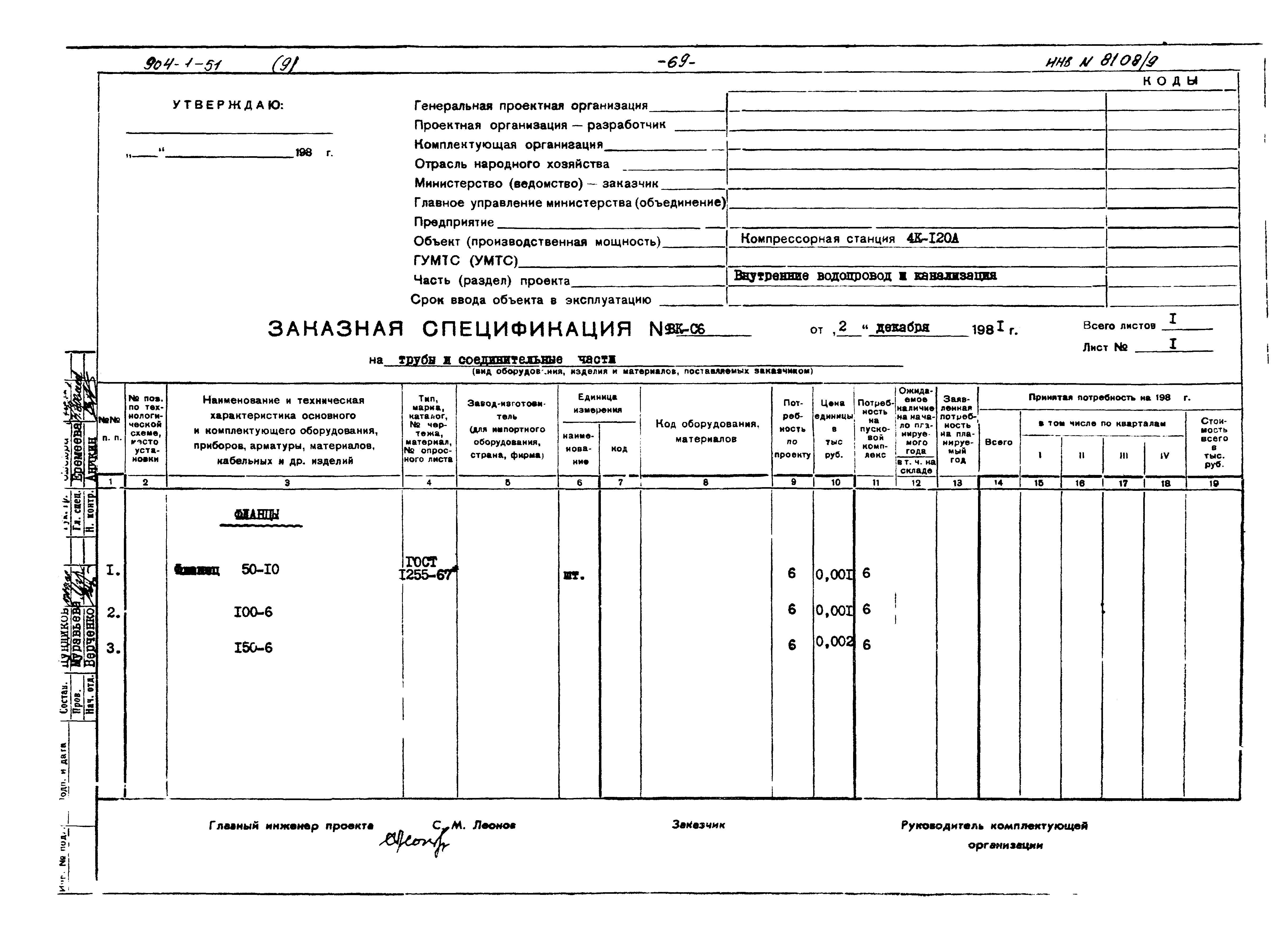 Типовой проект 904-1-51