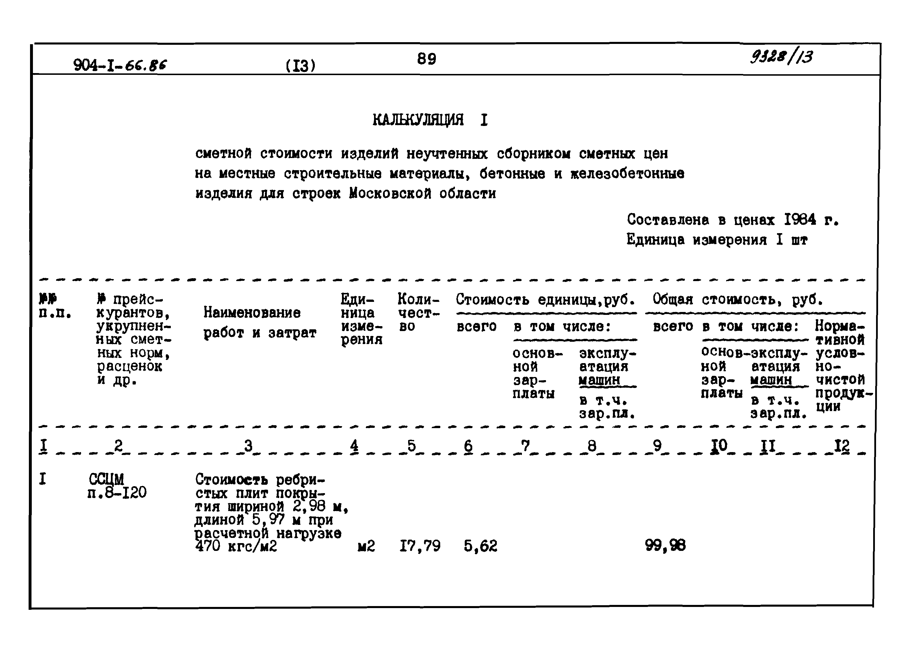 Типовой проект 904-1-66.86