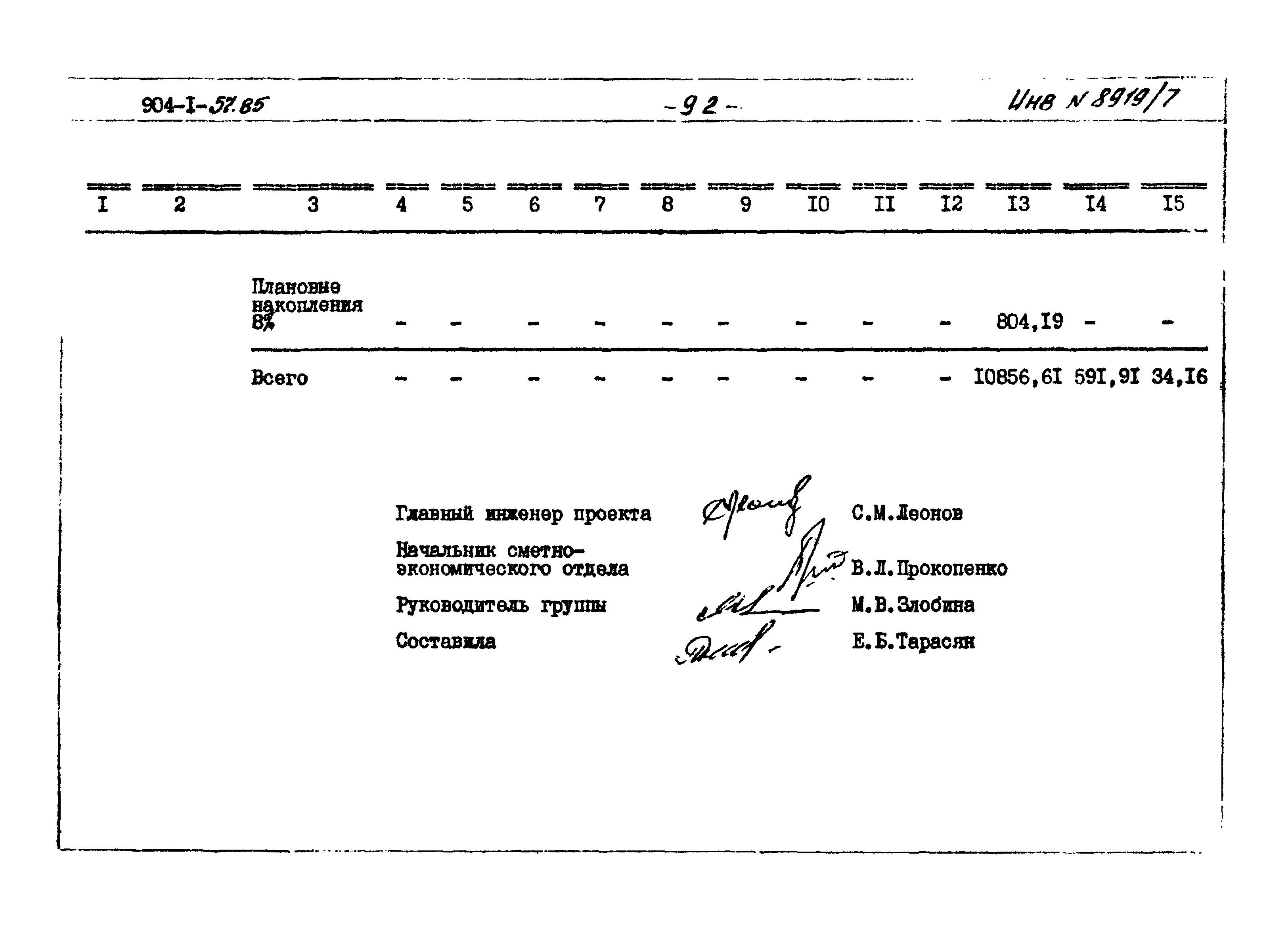 Типовой проект 904-1-57.85
