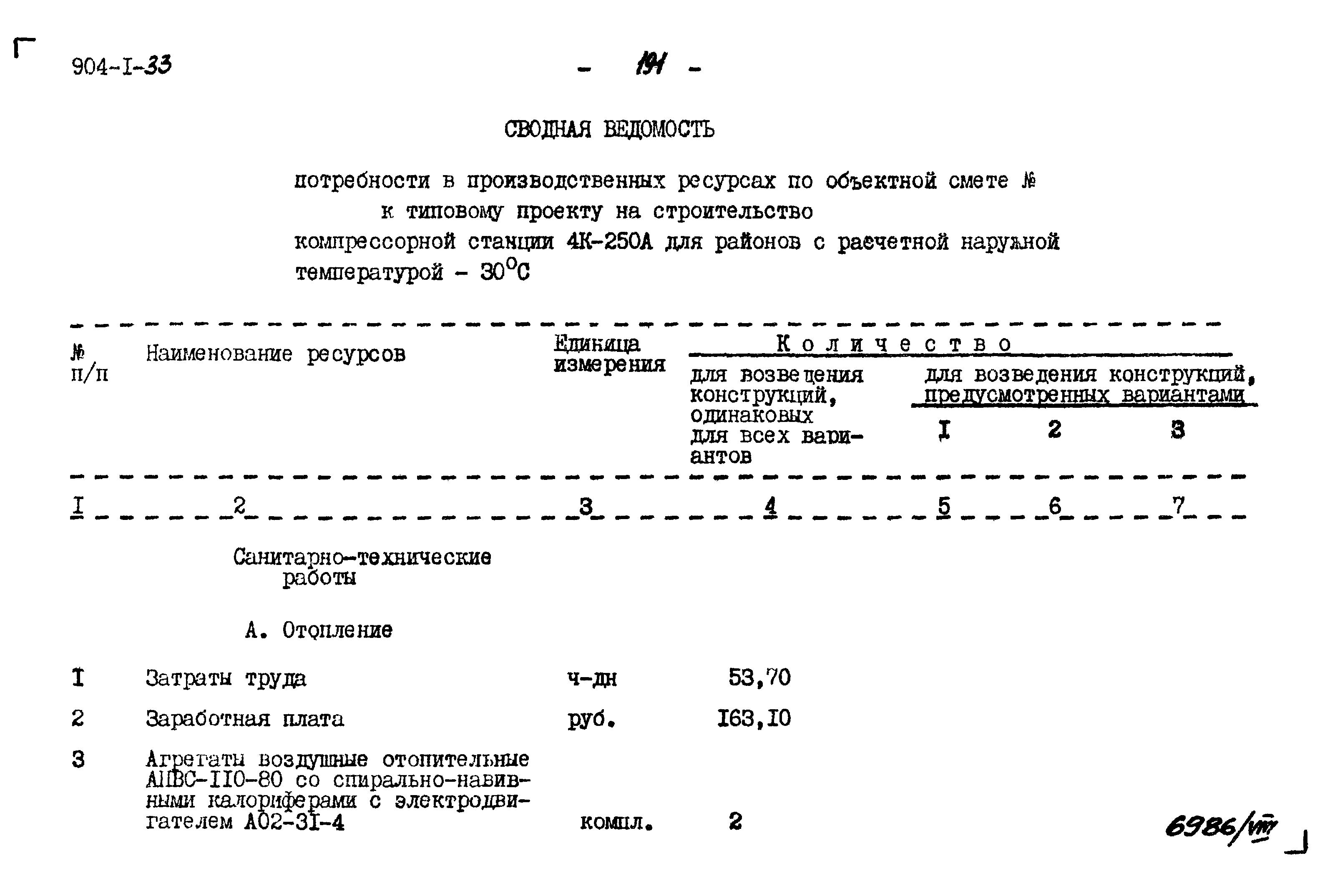 Типовой проект 904-1-33