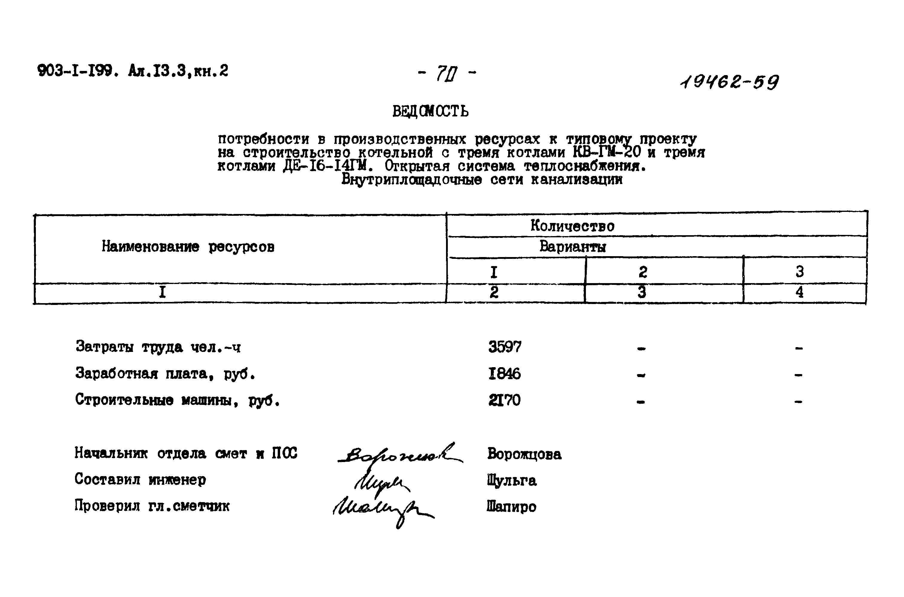 Типовой проект 903-1-199