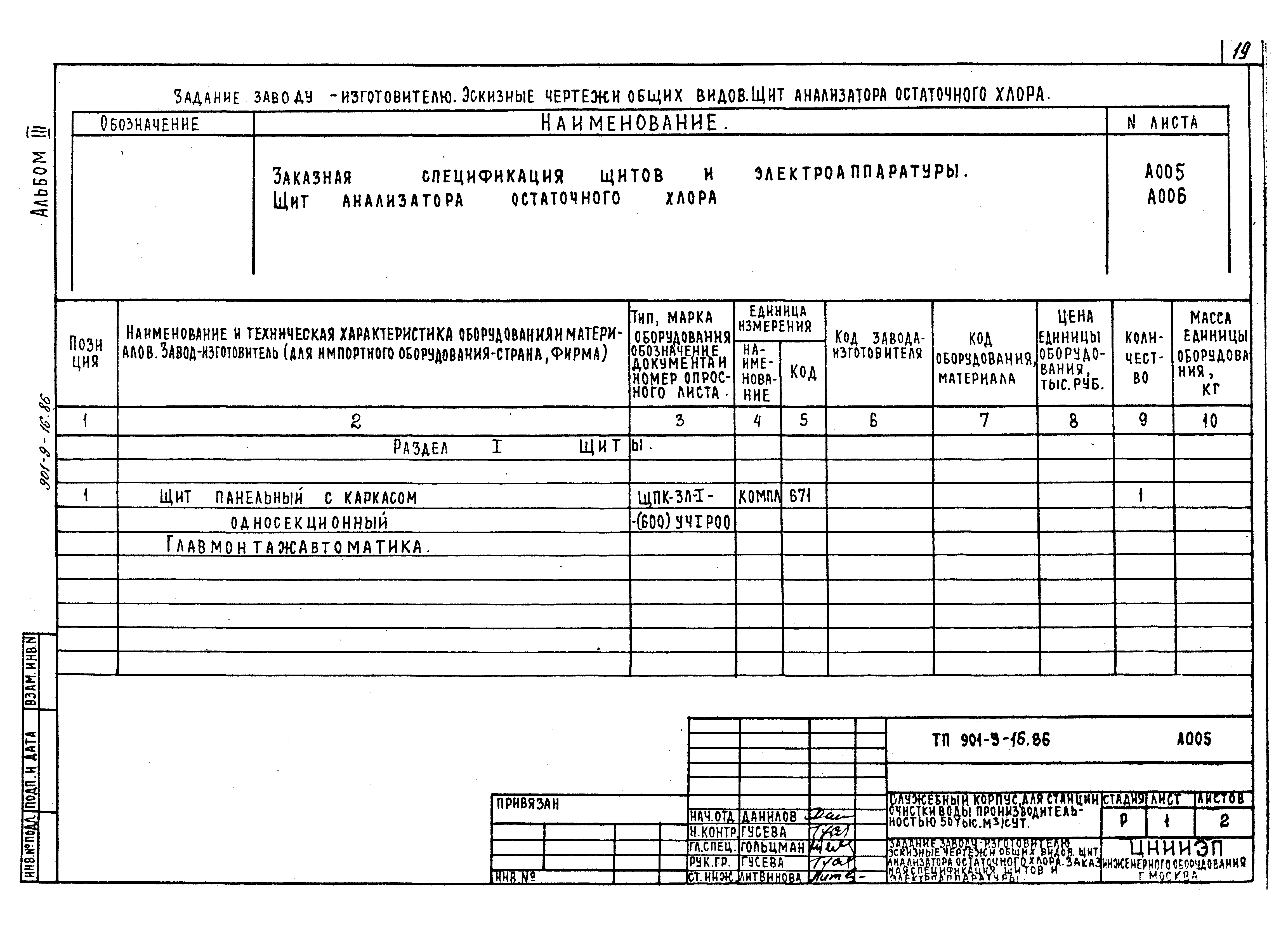 Типовой проект 901-9-16.86