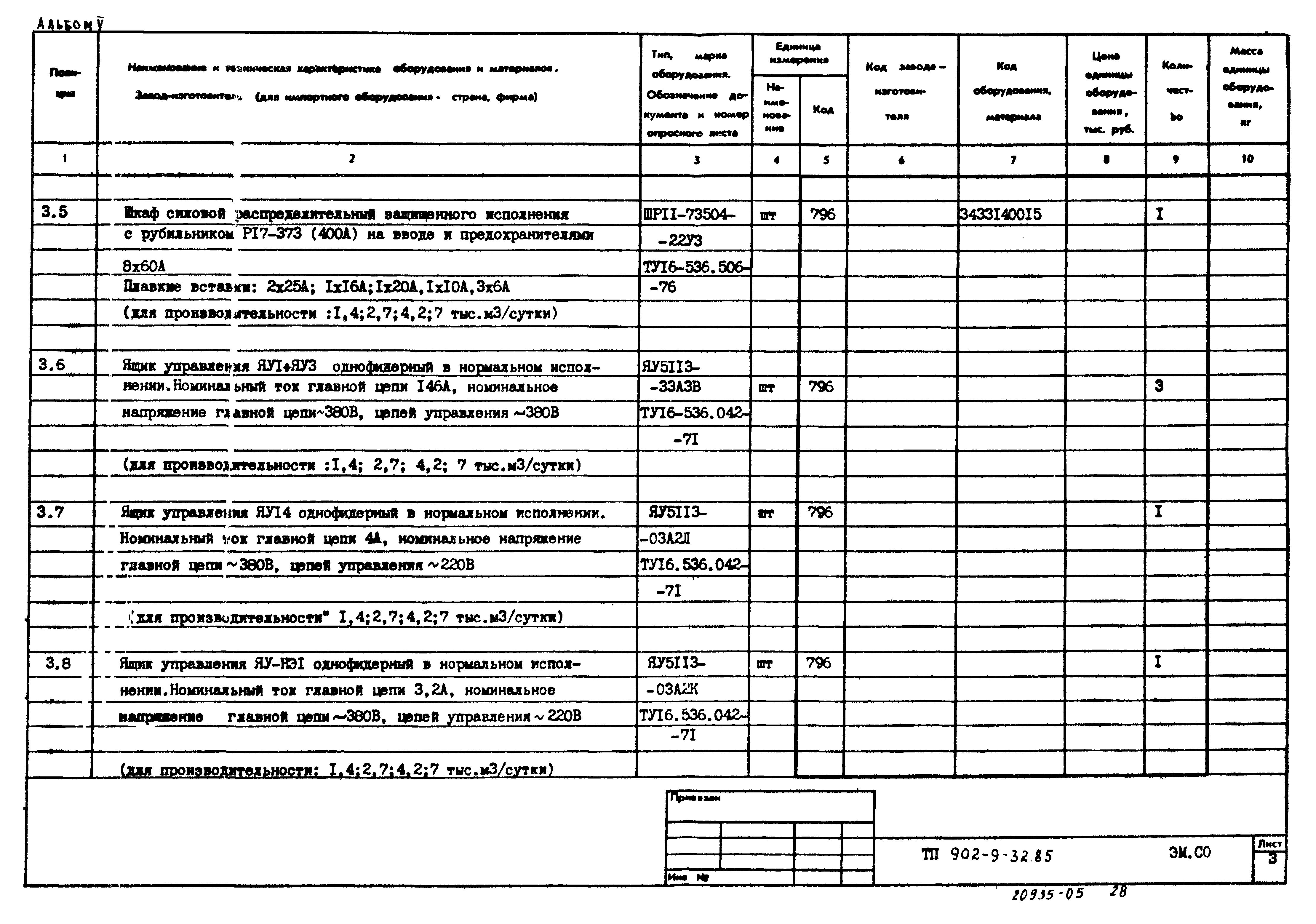 Типовой проект 902-9-32.85