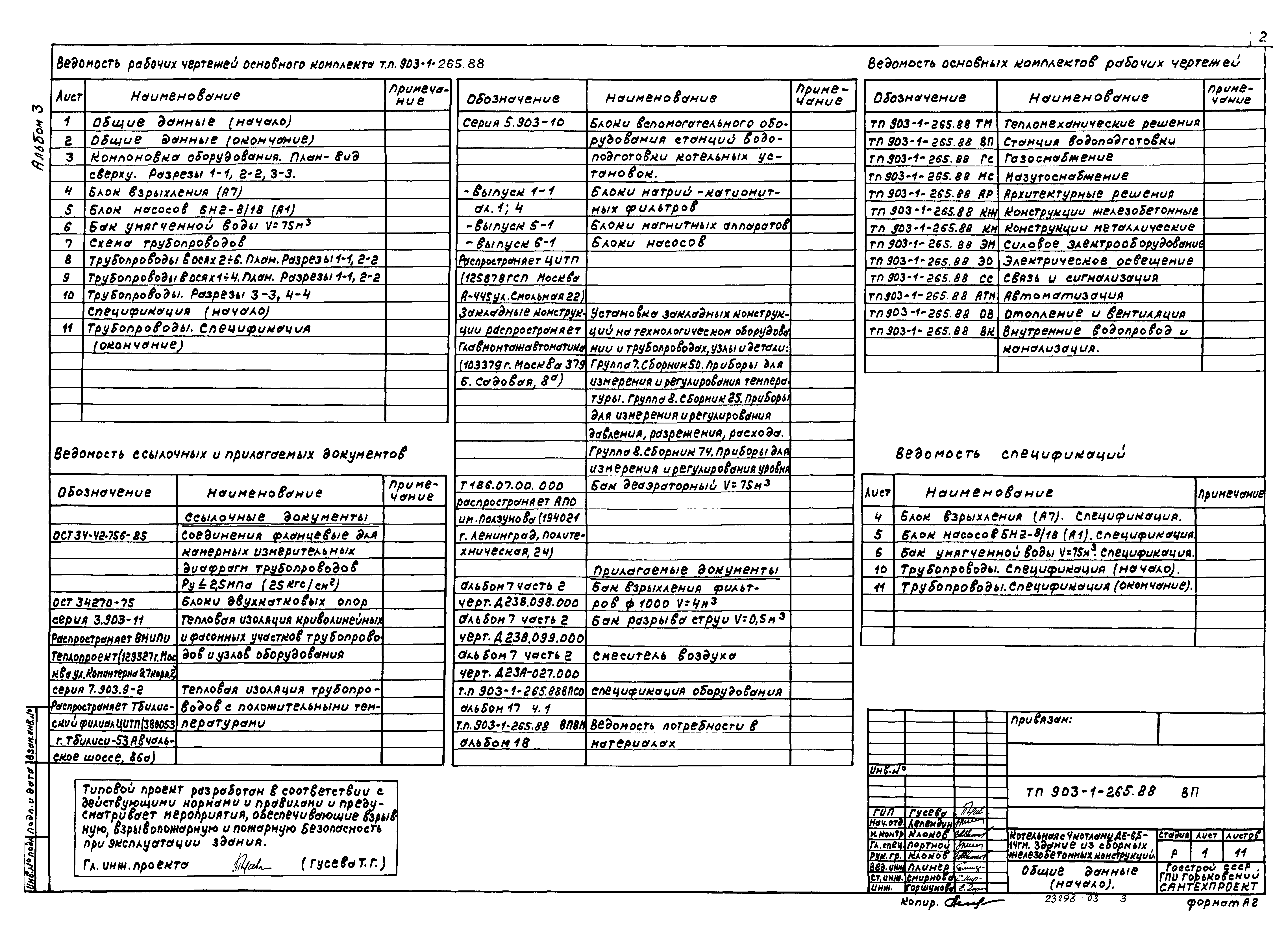 Типовой проект 903-1-265.88