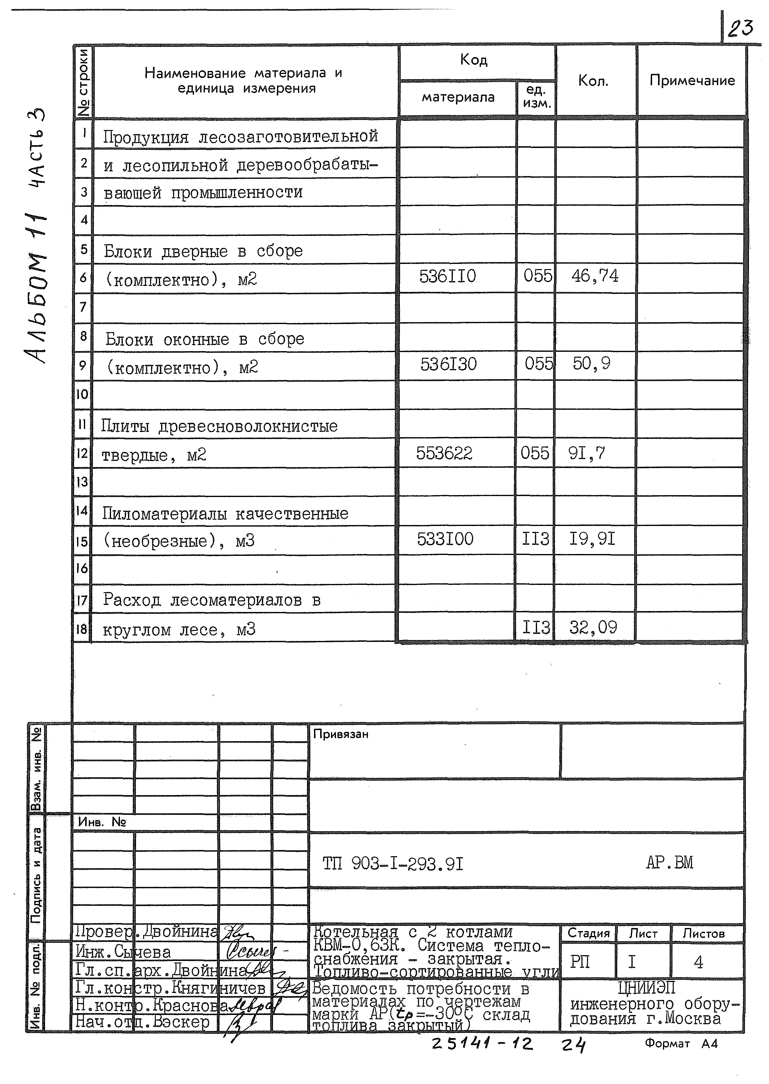 Типовой проект 903-1-293.91