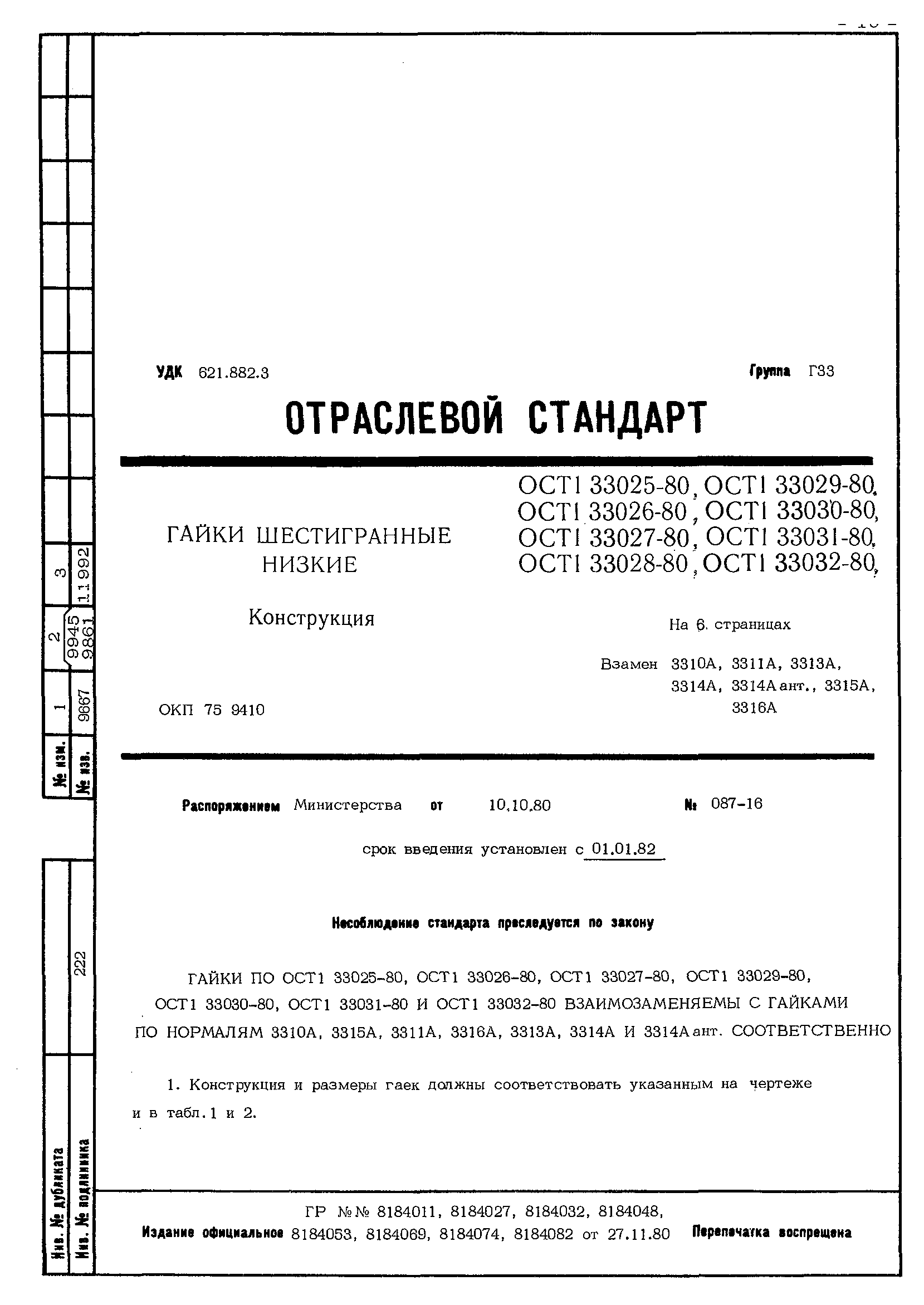ОСТ 1 33025-80