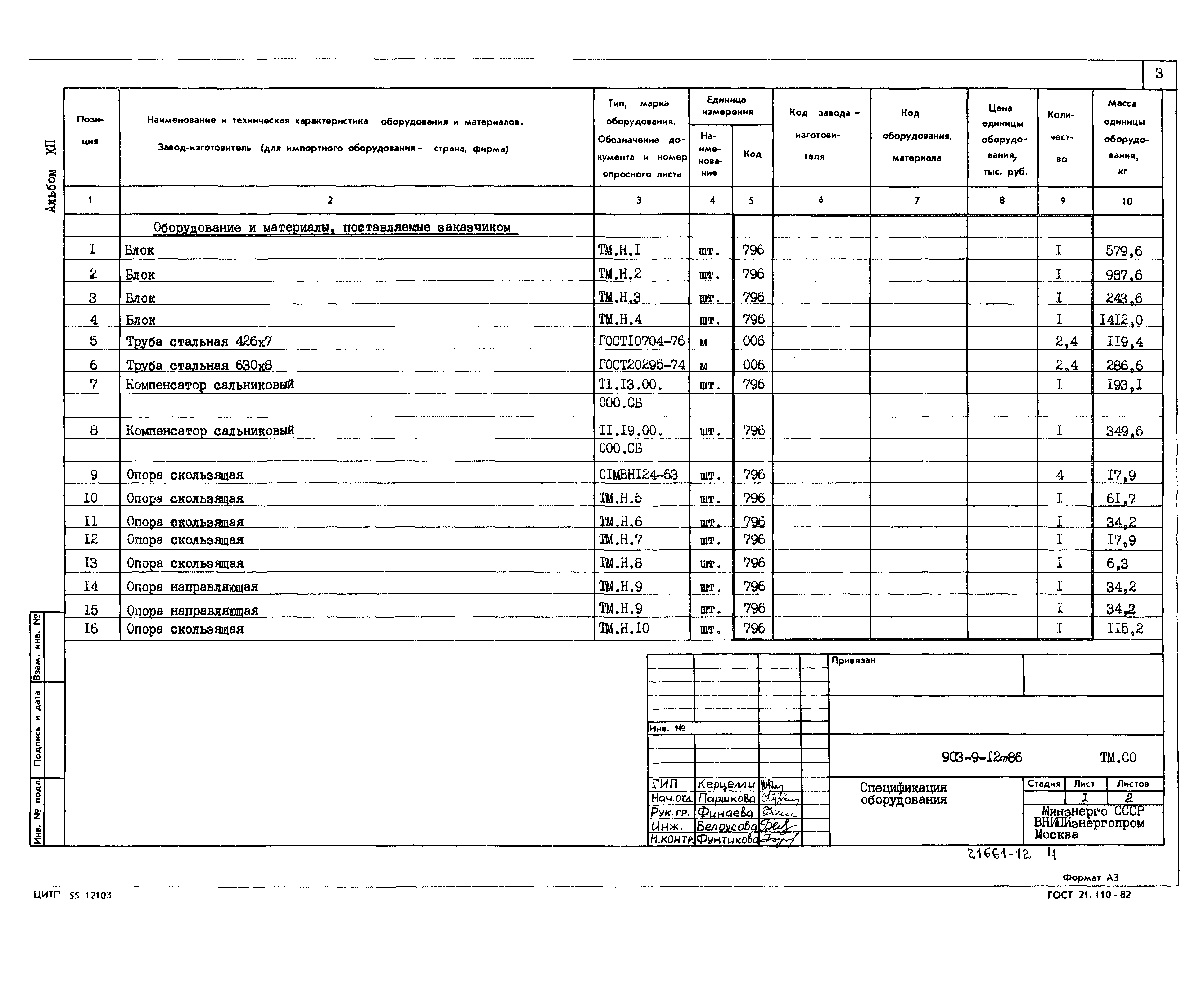 Типовой проект 903-9-12сп.86