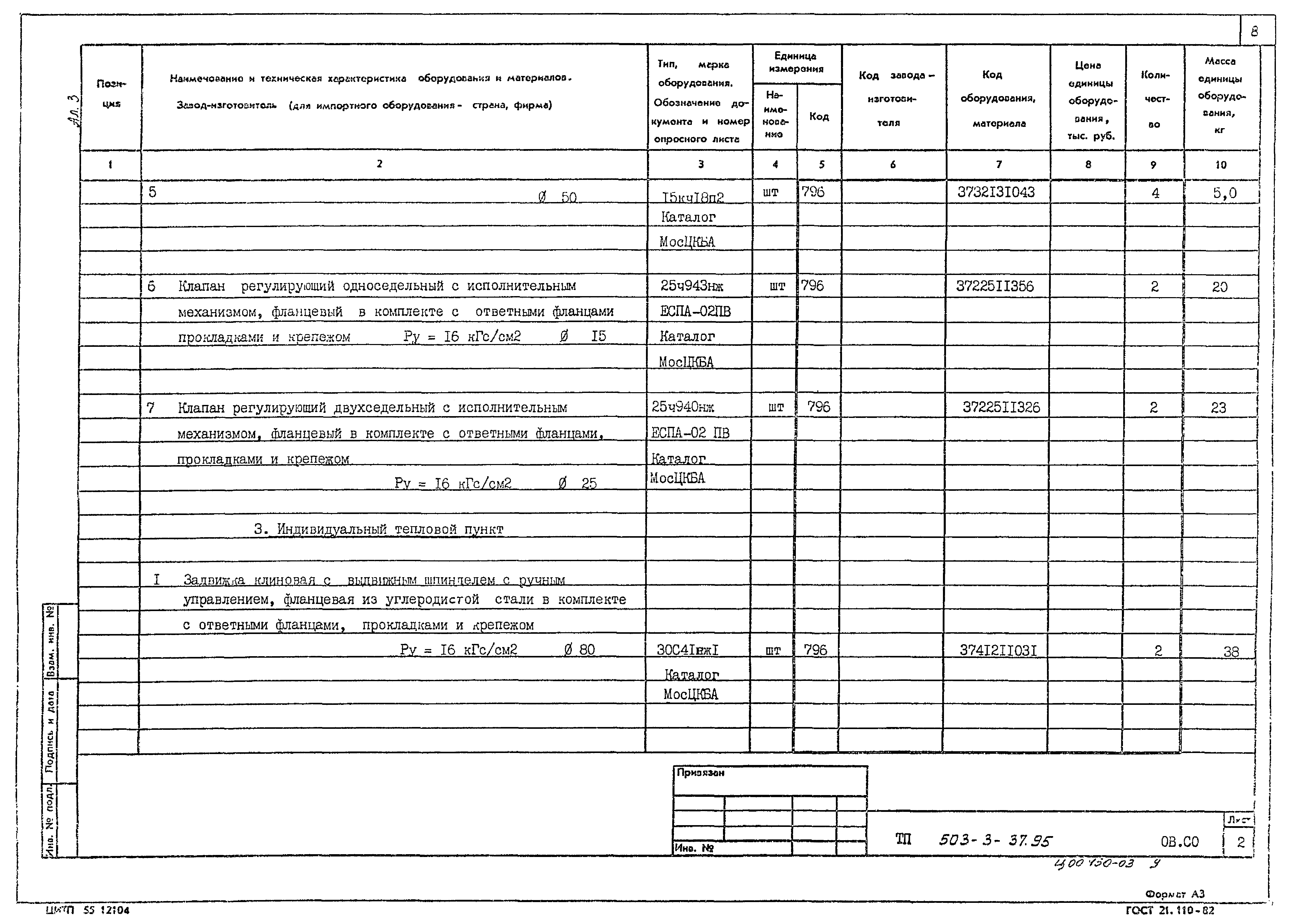 Типовой проект 503-3-37.95