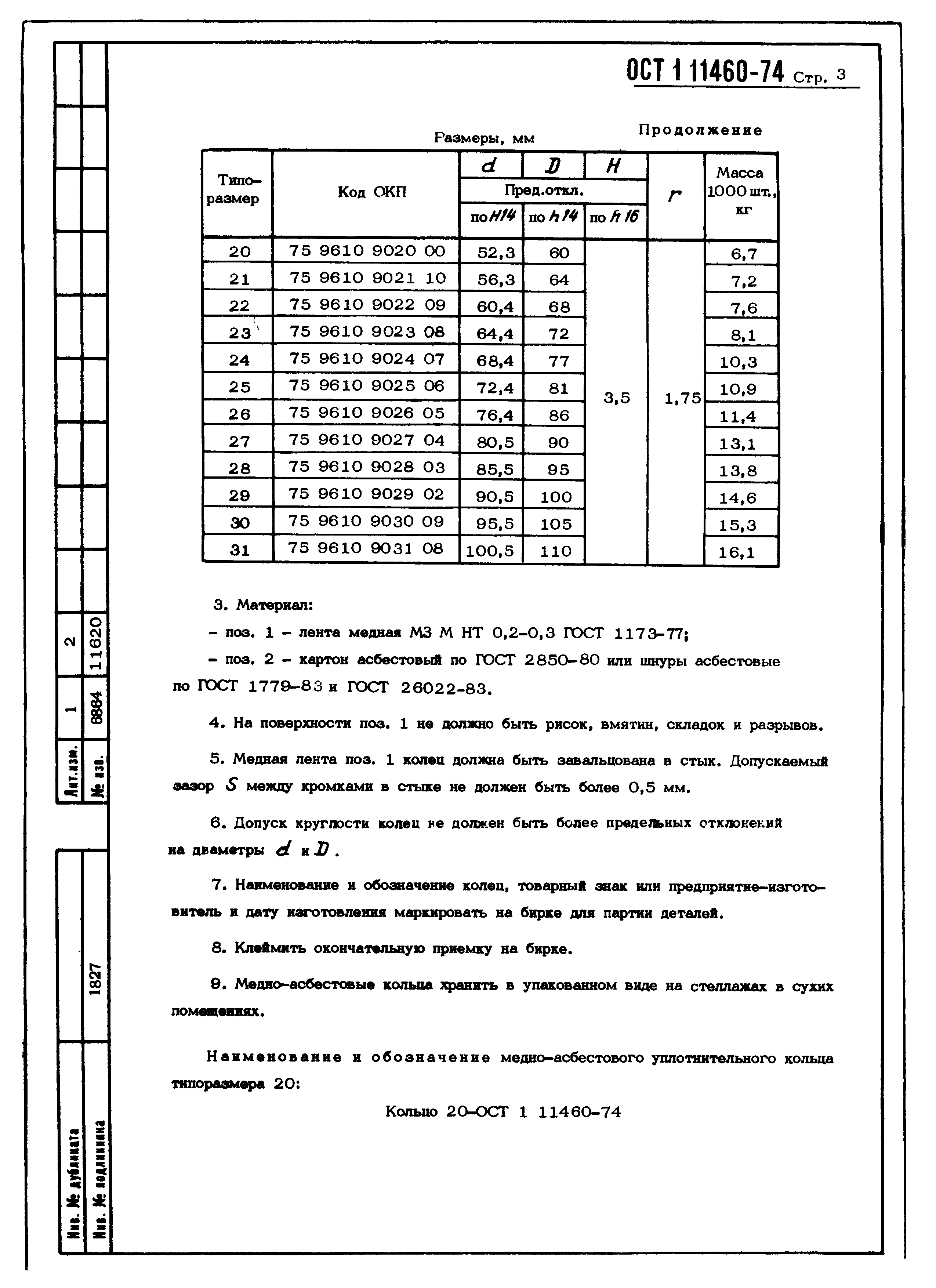 ОСТ 1 11460-74