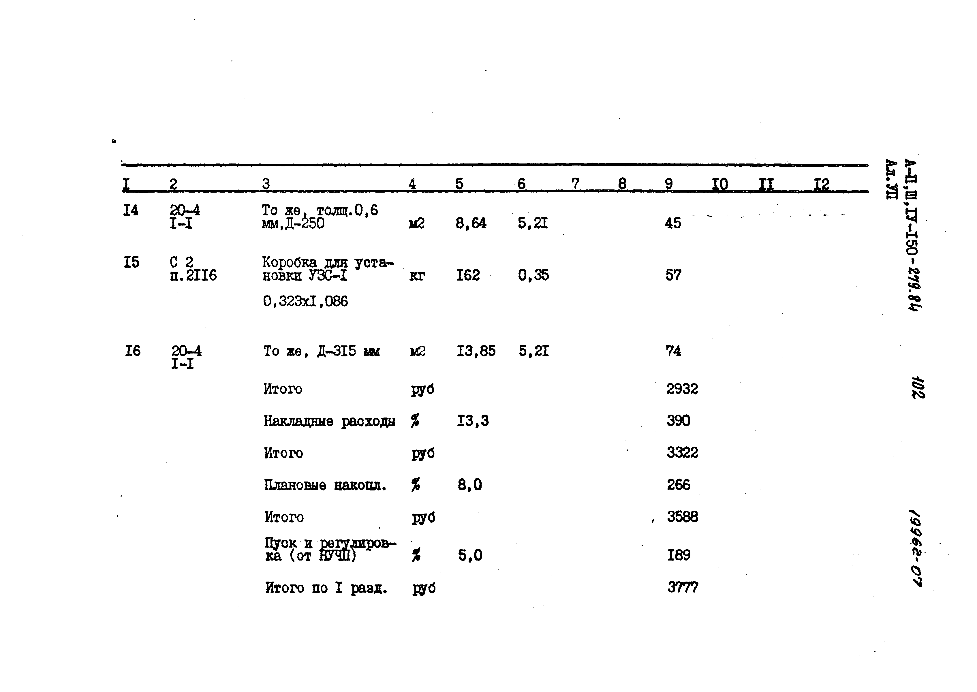 Типовой проект A-II,III,IV-150-279.84
