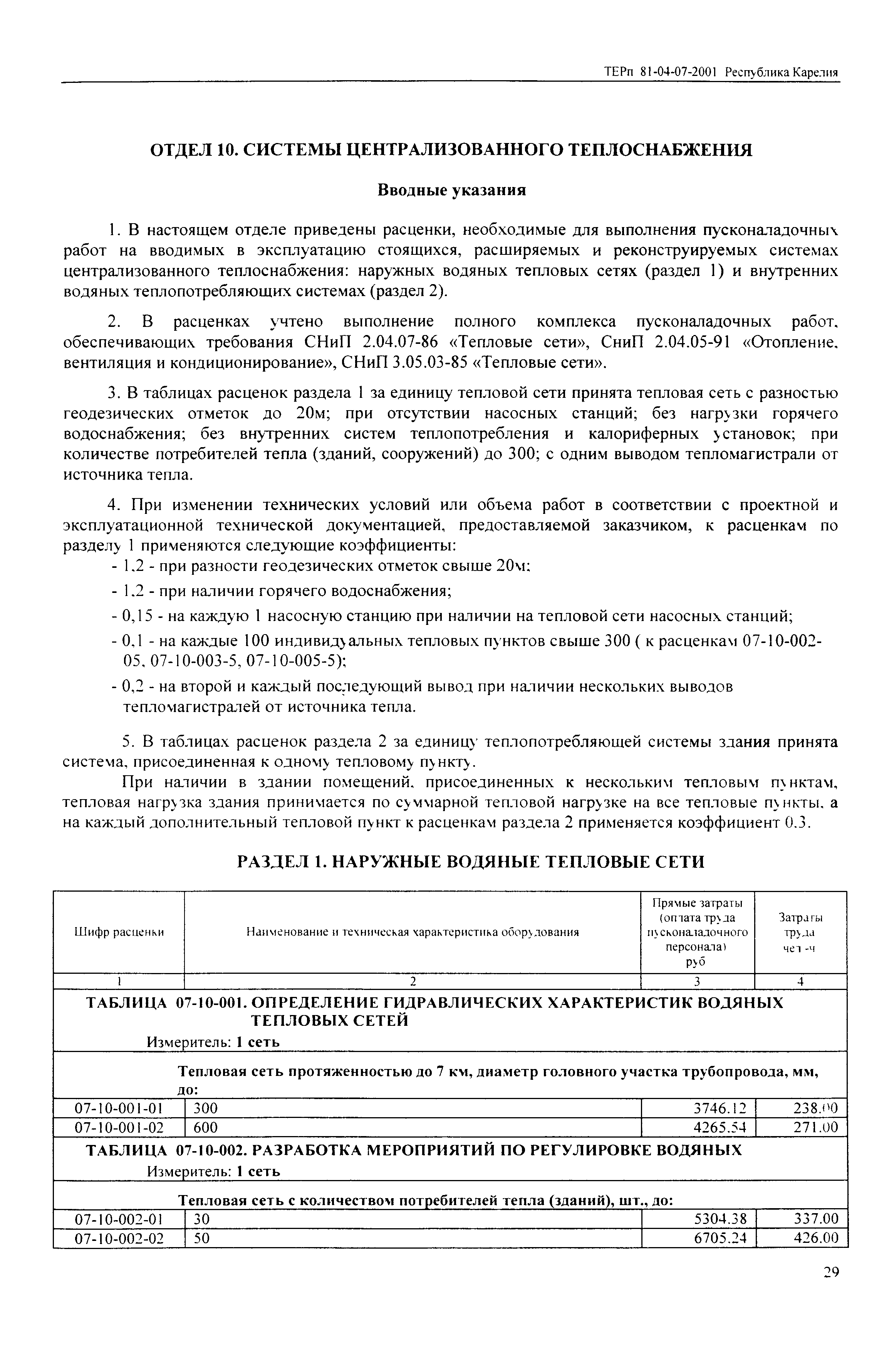 ТЕРп Республика Карелия 2001-07