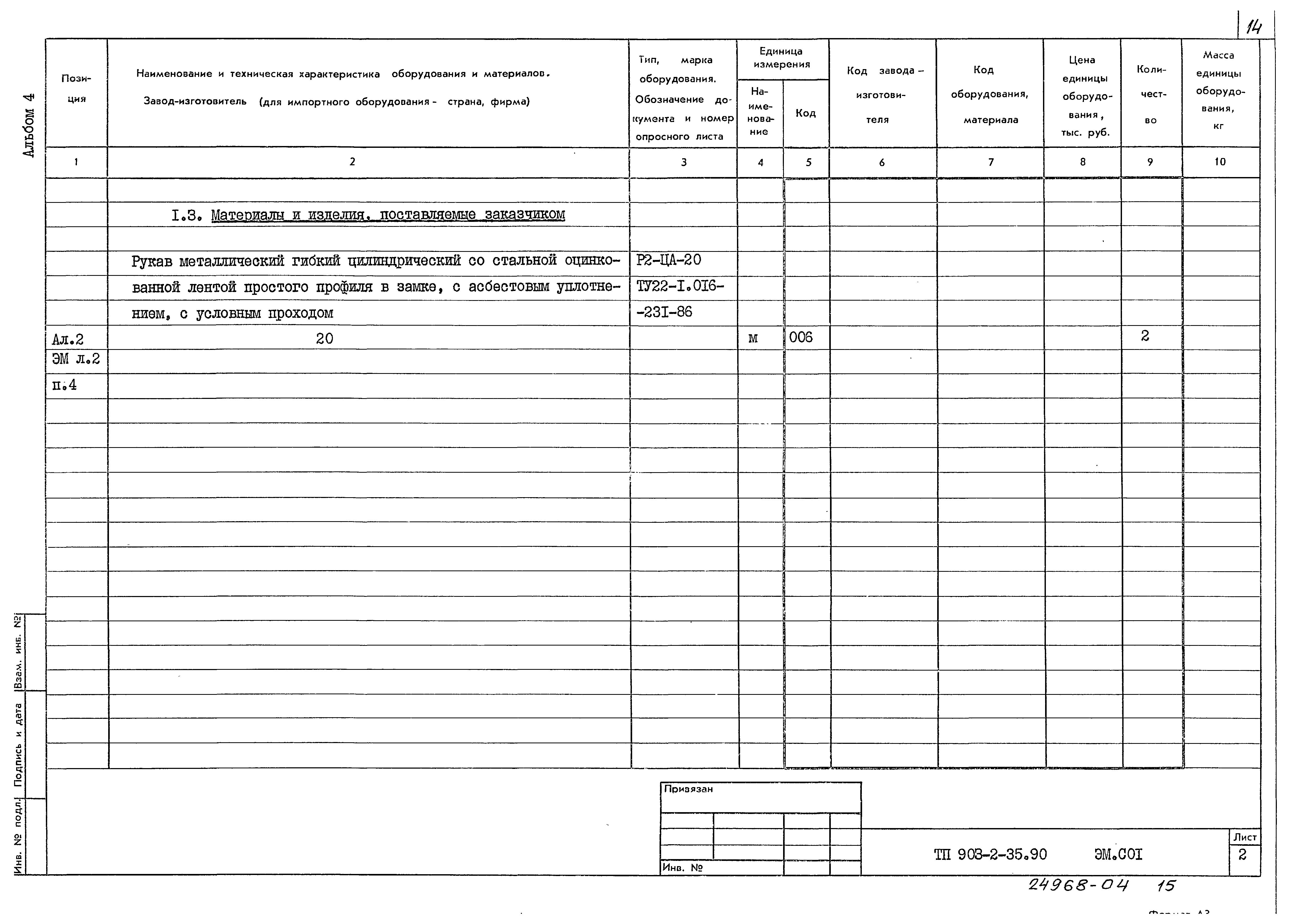 Типовой проект 903-2-35.90