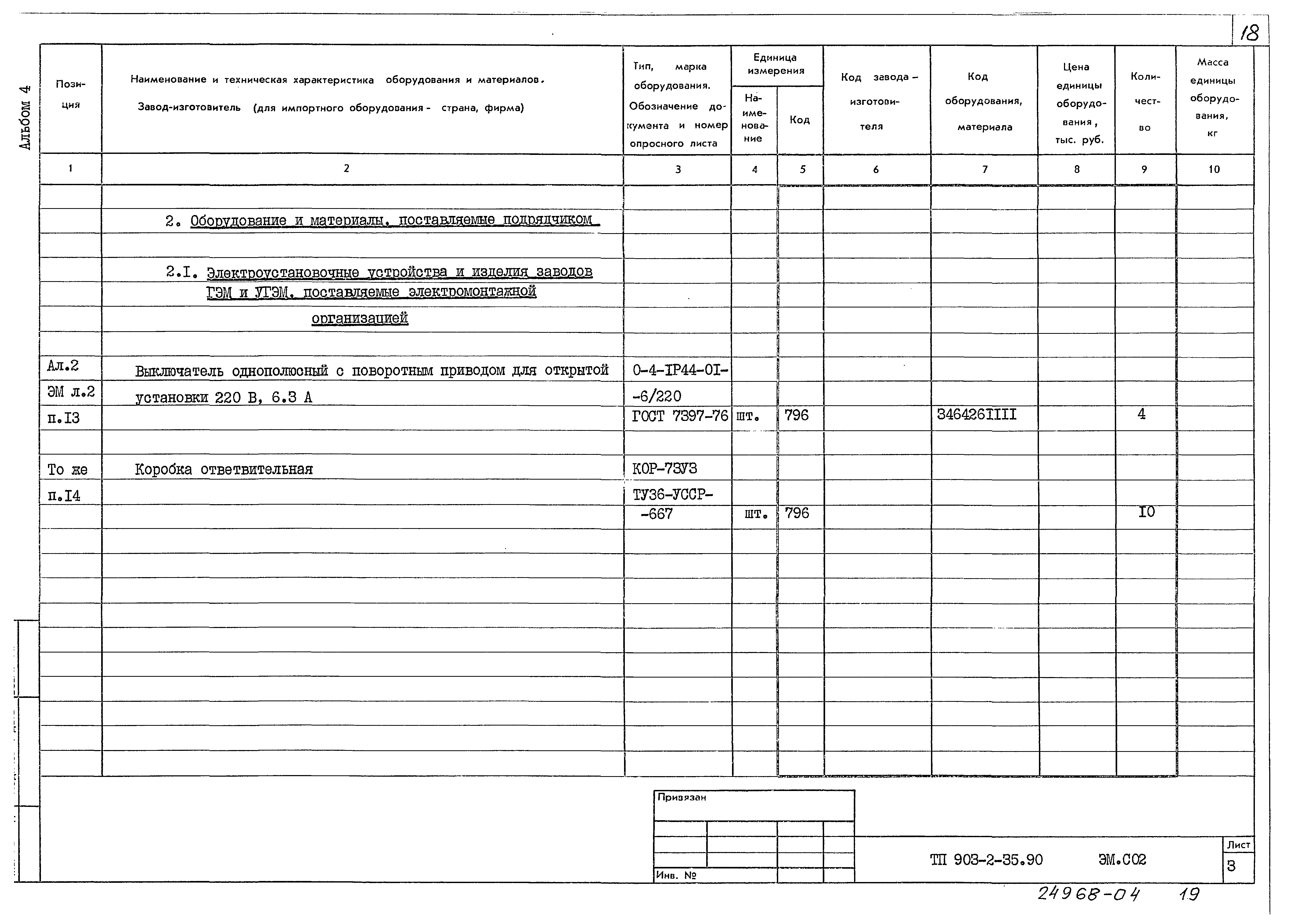 Типовой проект 903-2-35.90