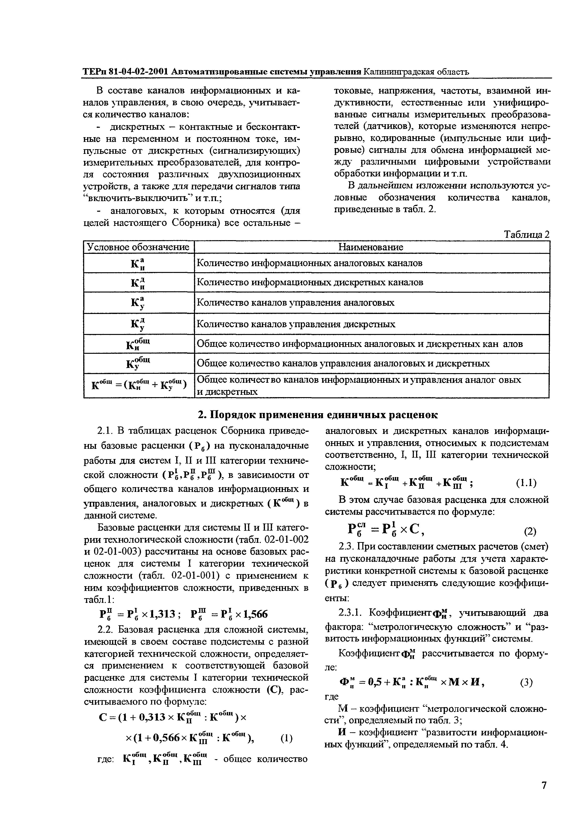 ТЕРп Калининградской области 2001-02
