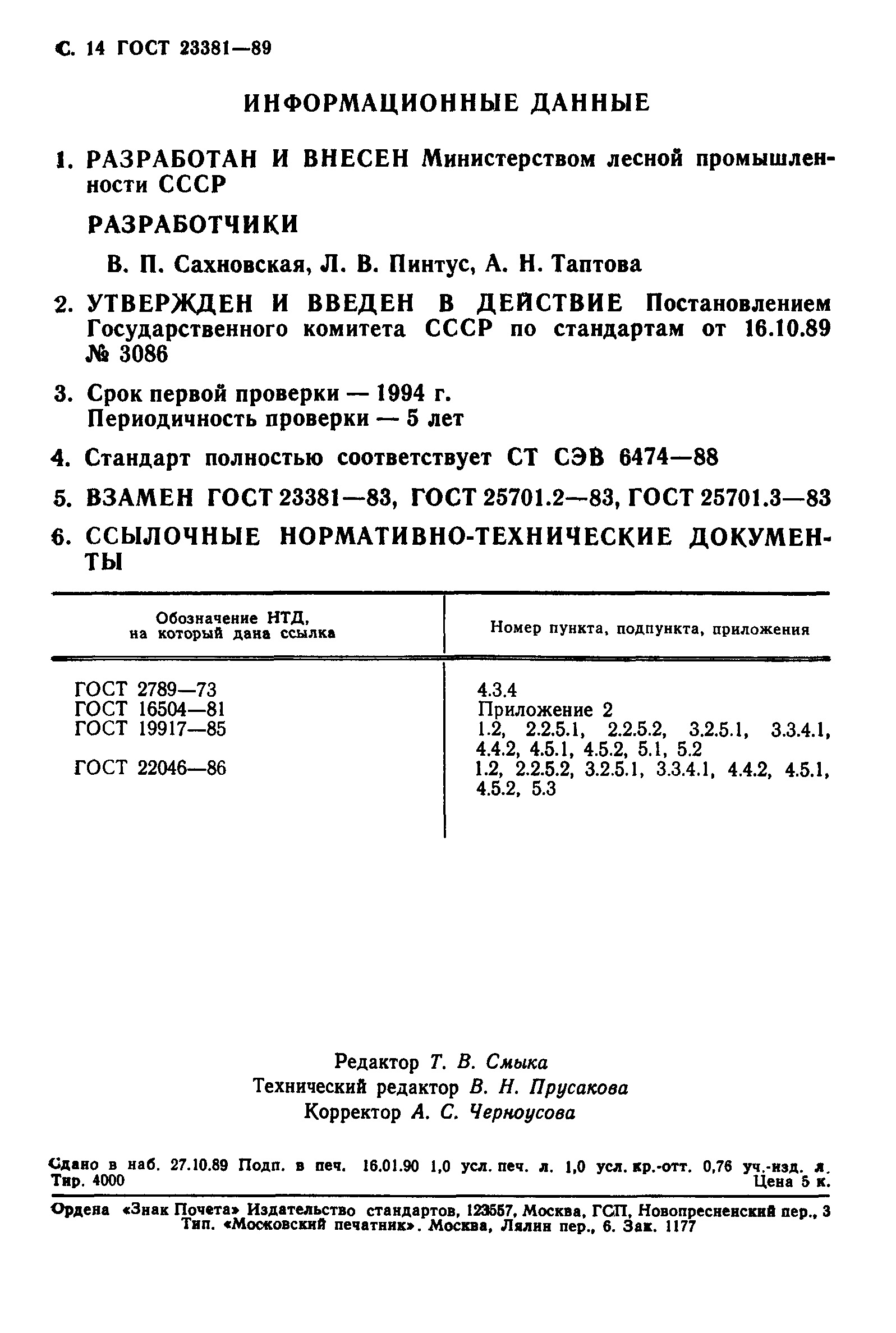 ГОСТ 23381-89