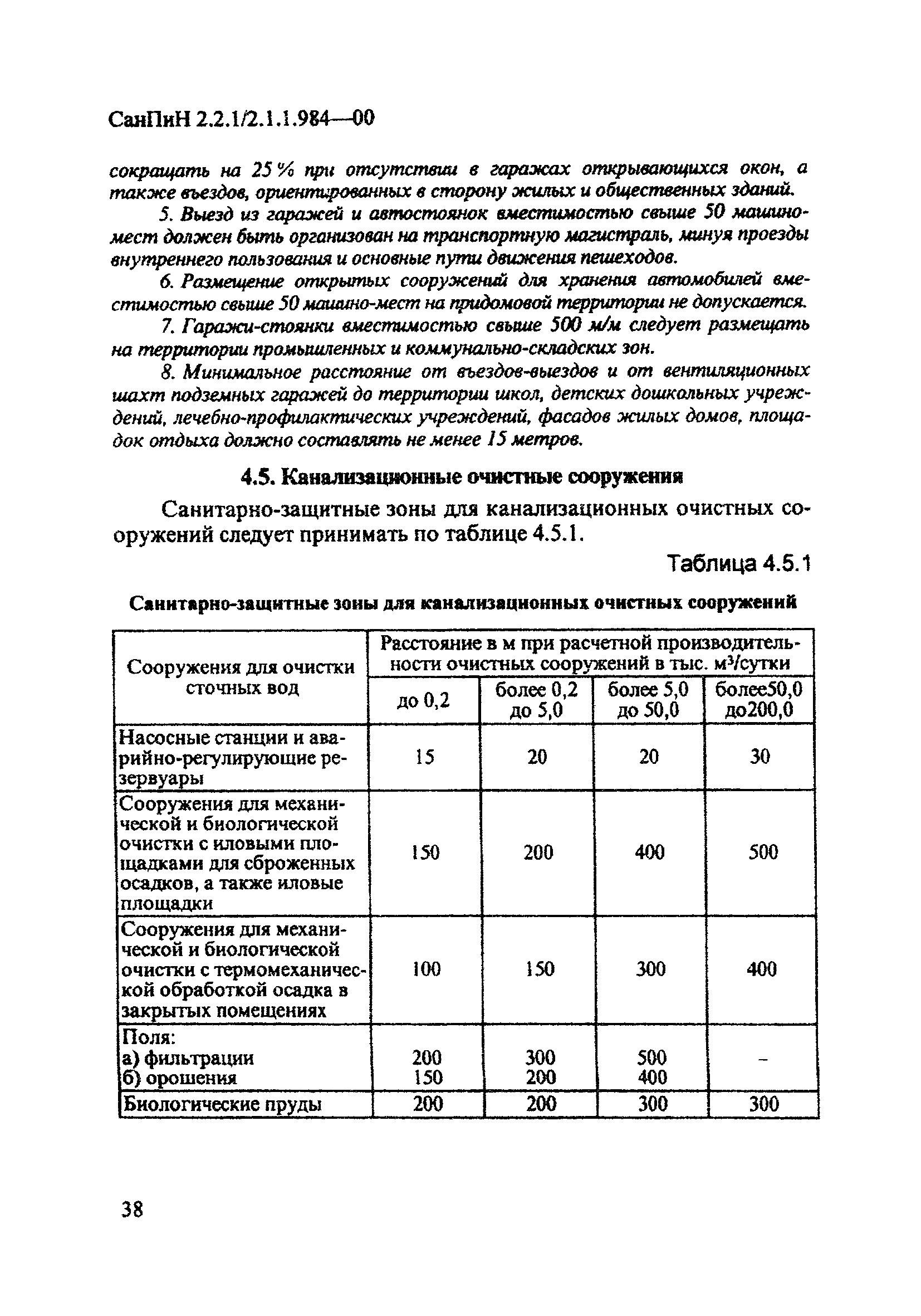 СанПиН 2.2.1/2.1.1.984-00