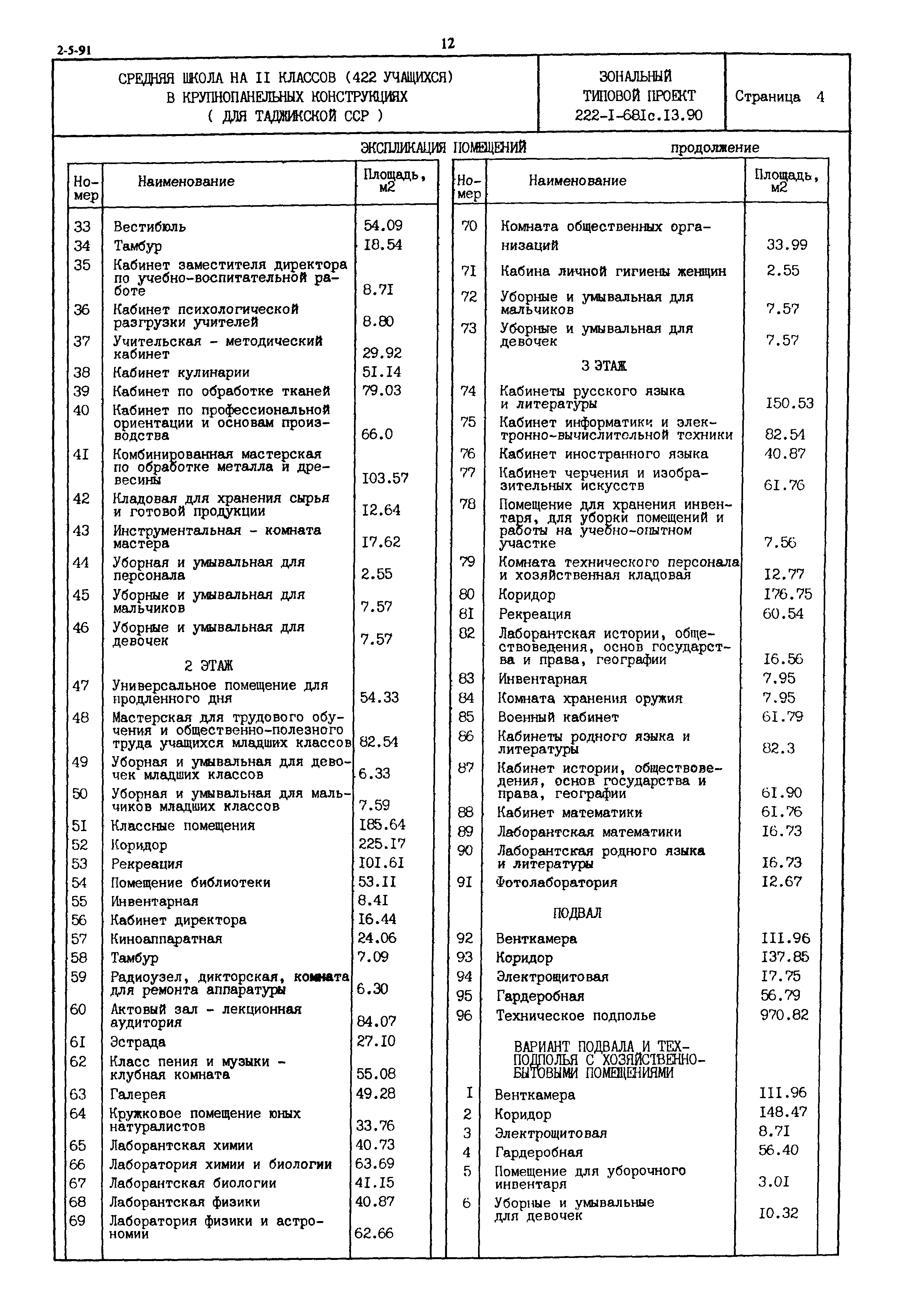 Типовой проект 222-1-681с.13.90